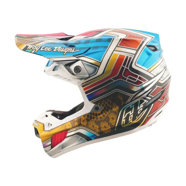 Troy Lee Designs SE5 Carbon Casco Cross Lowrider Argento MIPS