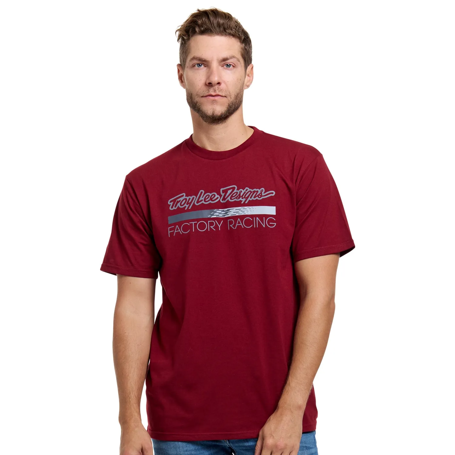 Troy Lee Designs Factory t-shirt uomo manica corta bordeaux