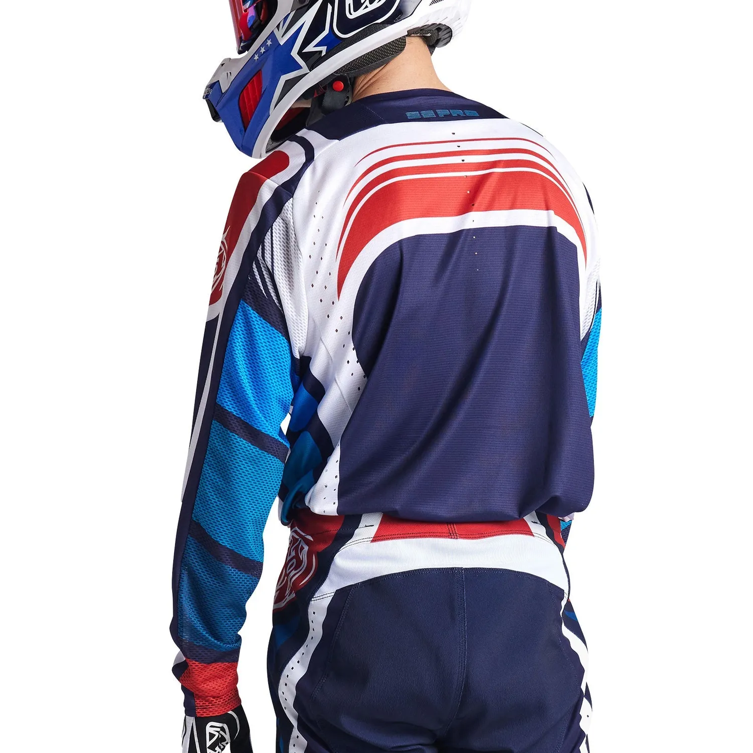 Troy Lee Designs SE Pro maglia moto Wavez Navy Red