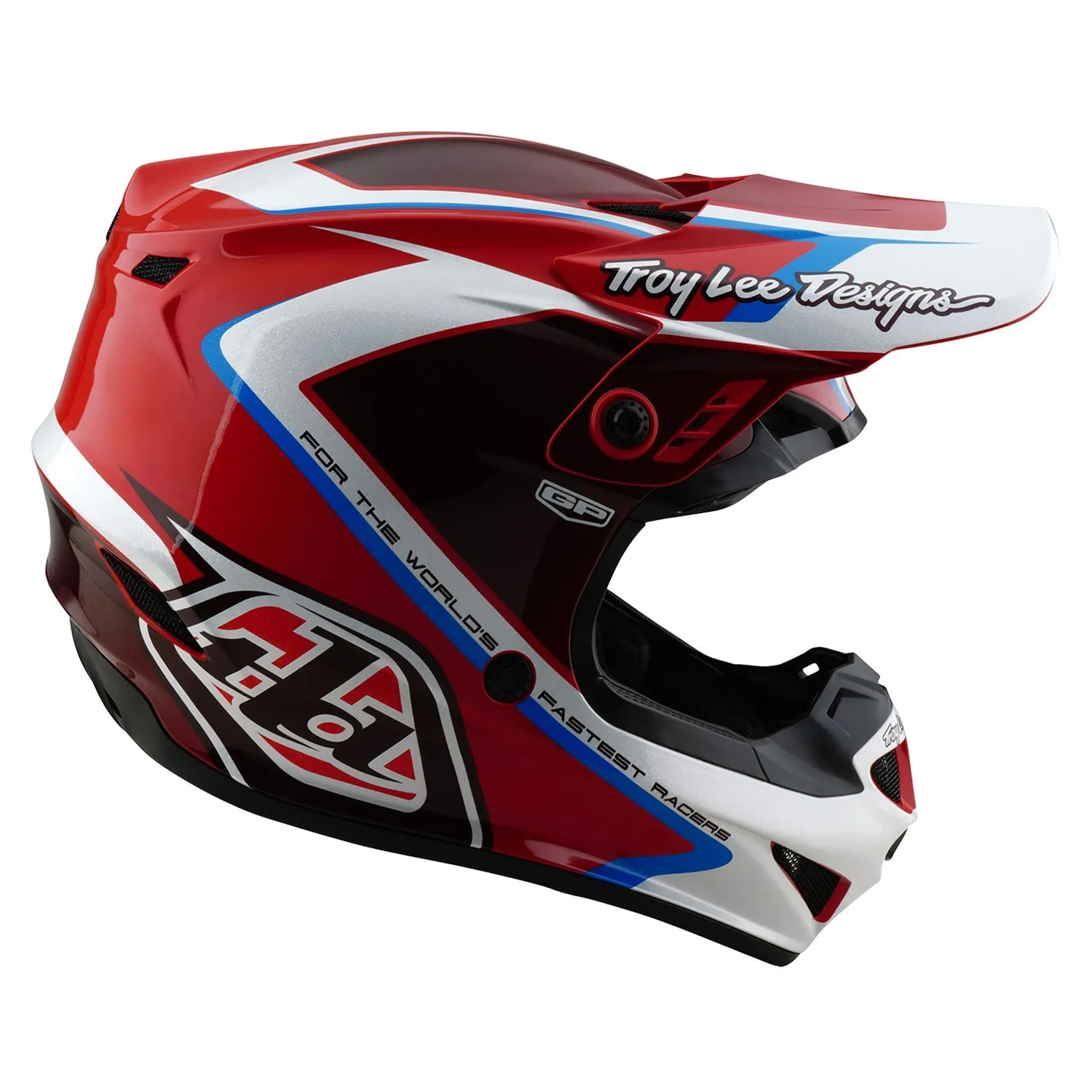 Troy Lee Designs GP Shutter casco moto rosso ventilato