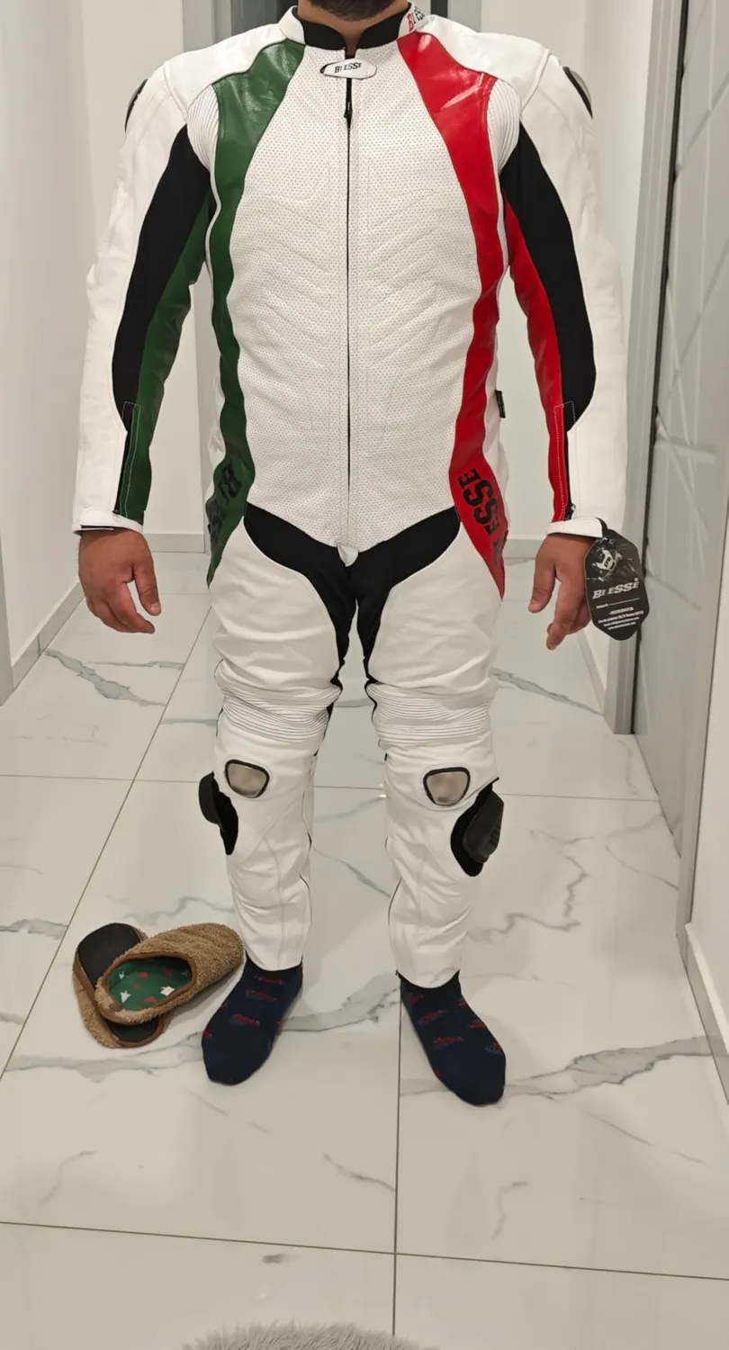Bi Esse tuta moto pelle bovina intera taglia XL
