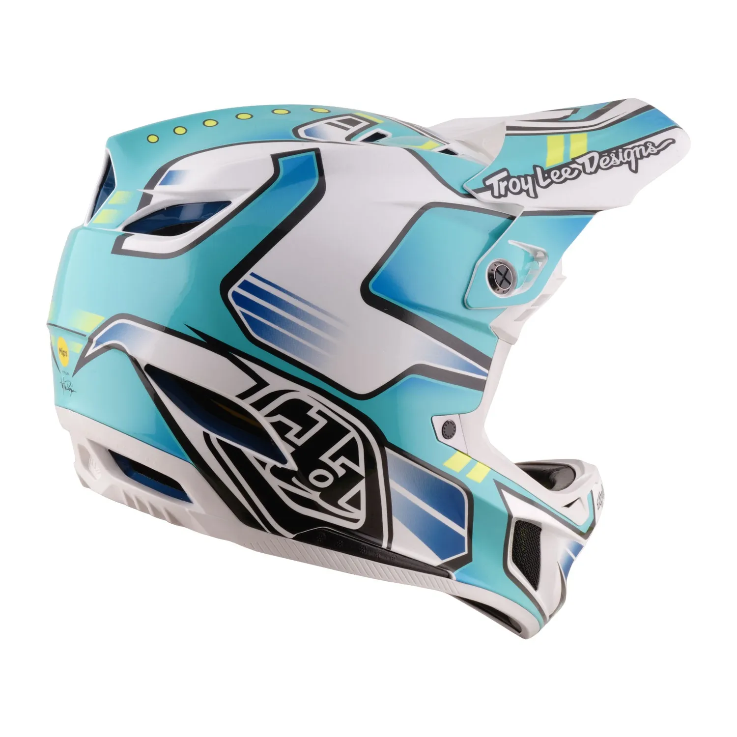 Troy Lee Designs D4 Composite Crest casco mtb teal MIPS