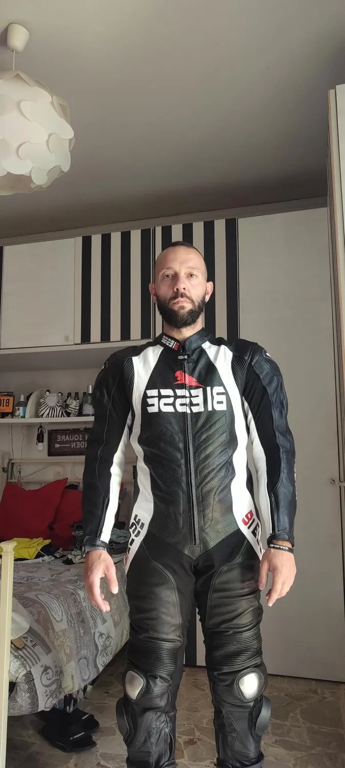 Bi Esse tuta moto pelle bovina intera taglia XL