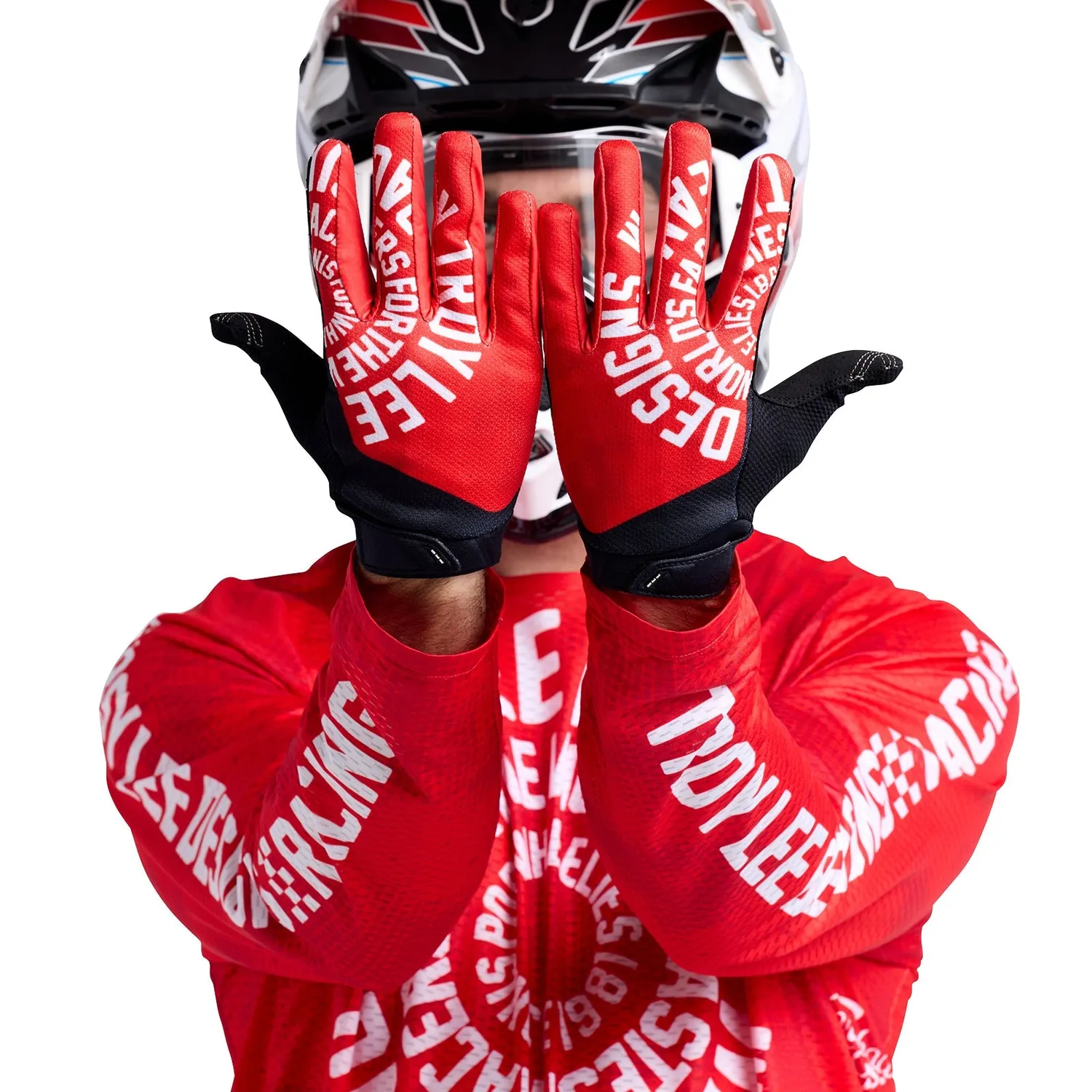 Troy Lee Designs GP Pro Carlsbad 97 guanti moto rossi