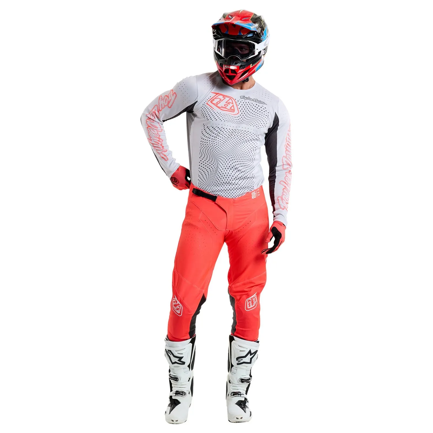 Troy Lee Designs SE Pro Vectra maglia moto Chalk traspirante