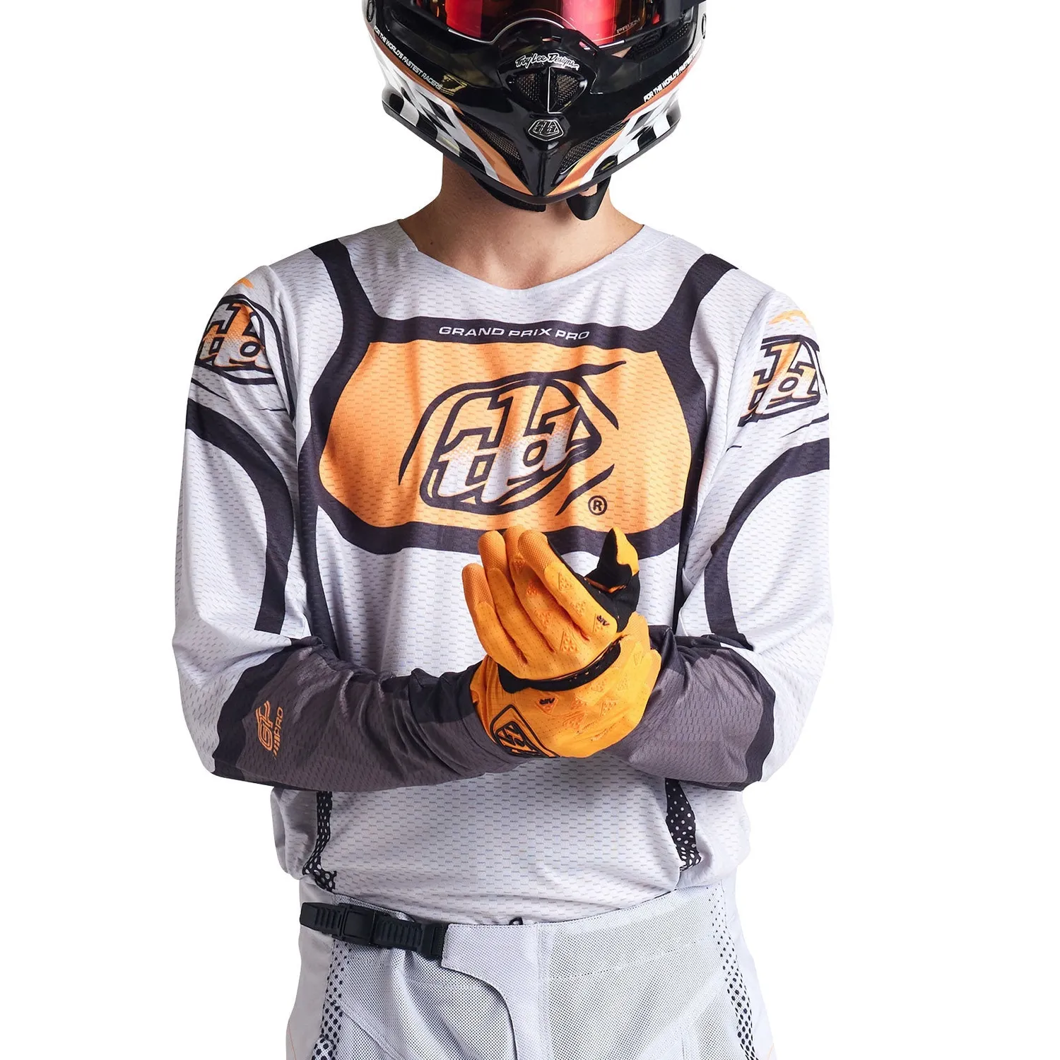 Troy Lee Designs GP Pro Air Maglia Cross Grey Neo Orange