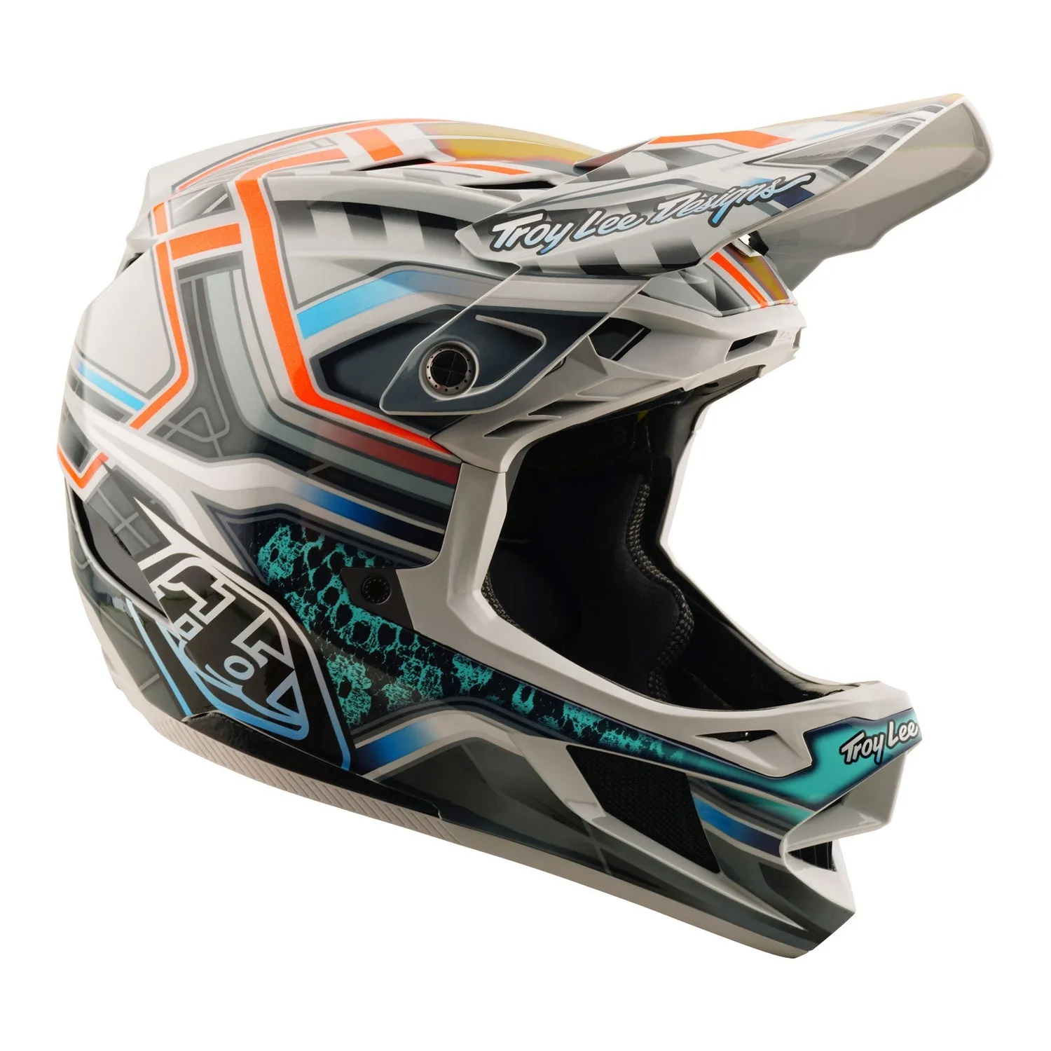 Troy Lee Designs D4 Composite casco integrale grigio