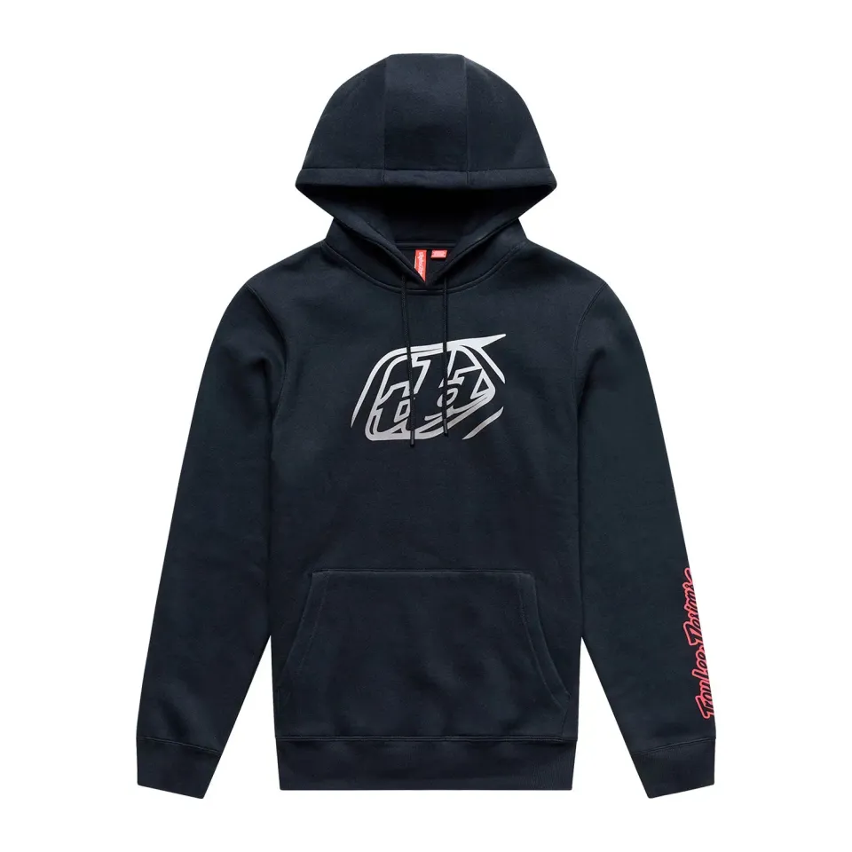Troy Lee Designs Badge felpa cappuccio uomo Black Gray