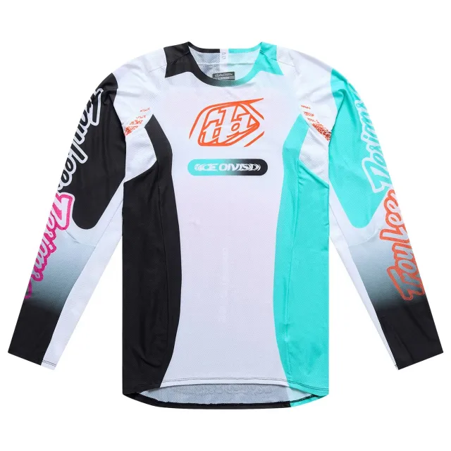 Troy Lee Designs SE Pro Sever maglia moto manica lunga bianco teal