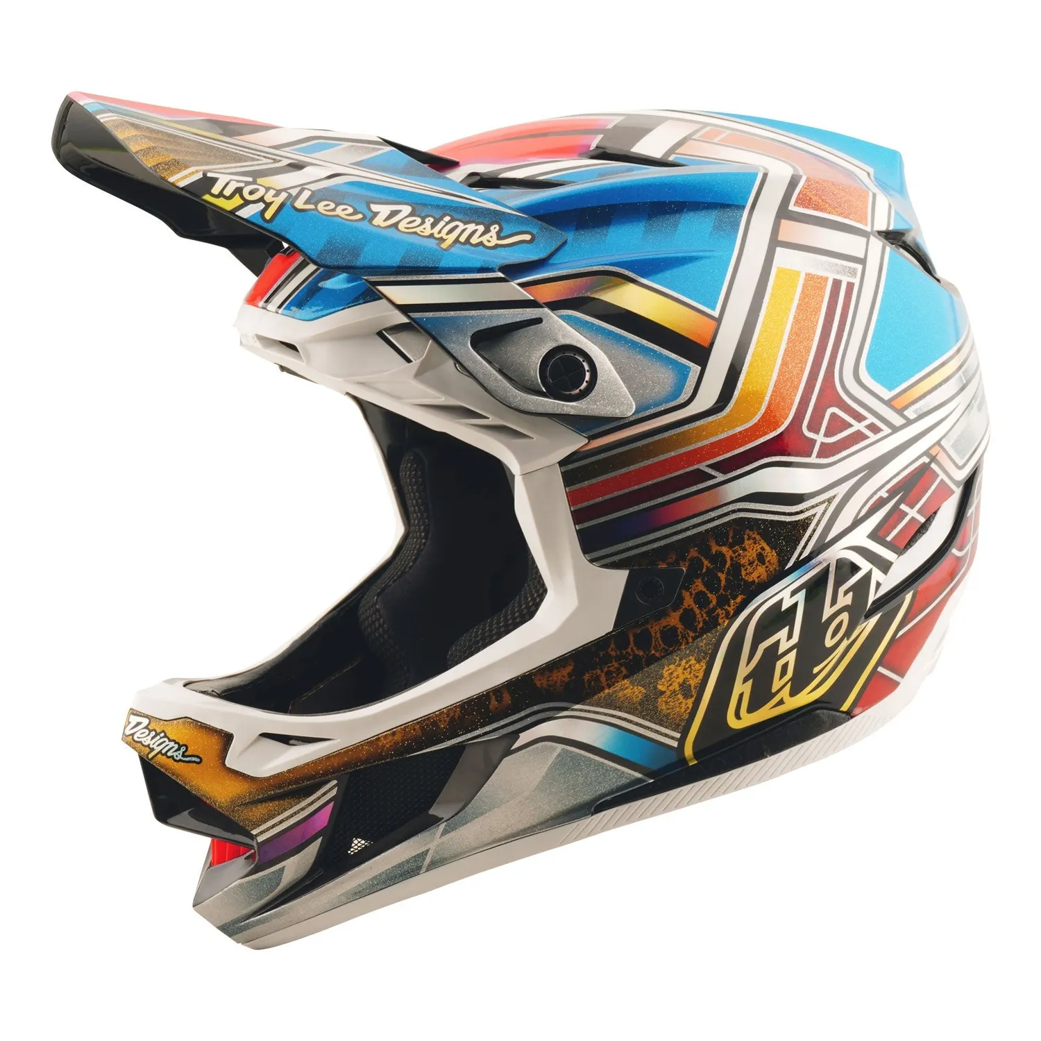 Troy Lee Designs D4 Carbon MIPS casco Lowrider blu