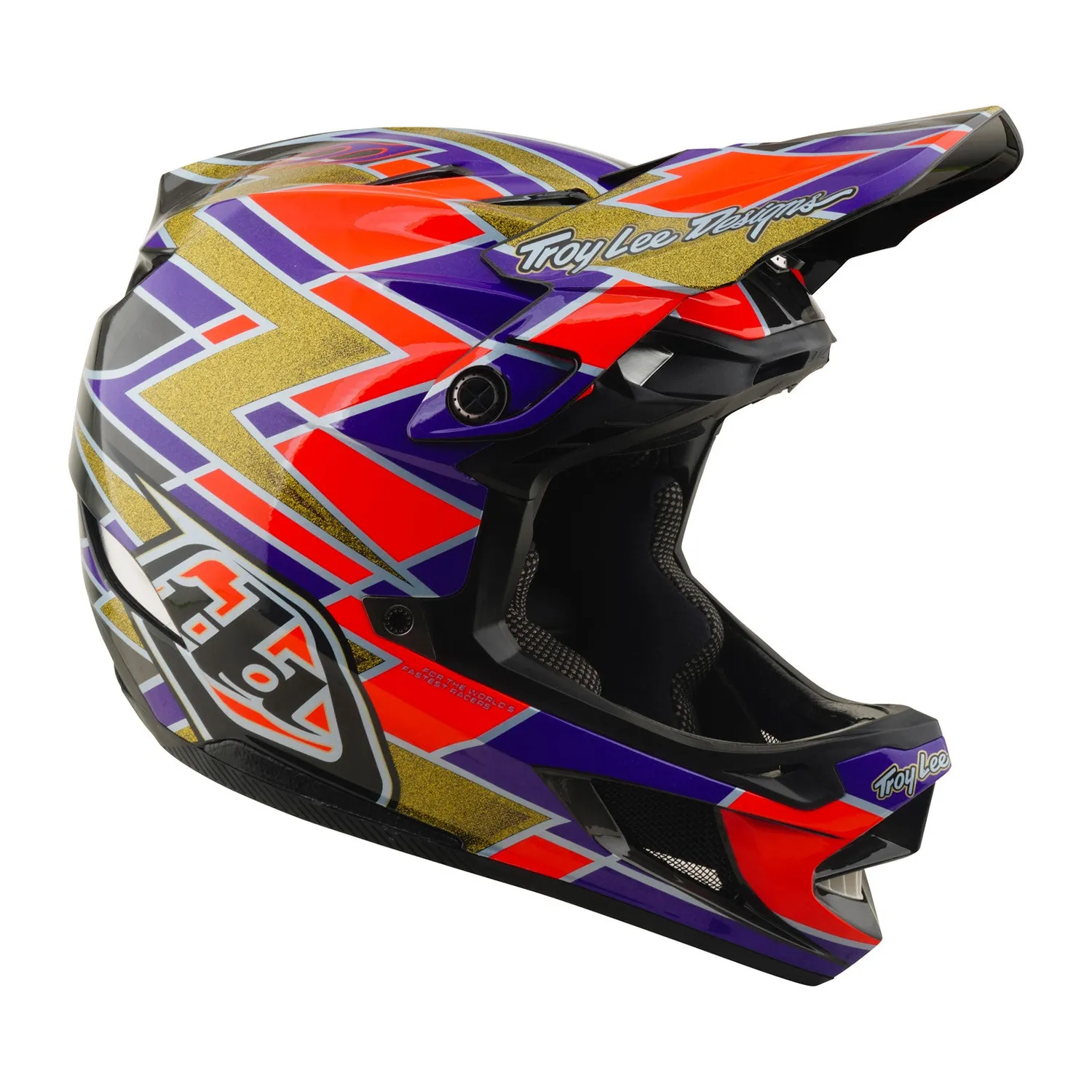 Troy Lee Designs D4 Carbon casco bici viola MIPS integrale