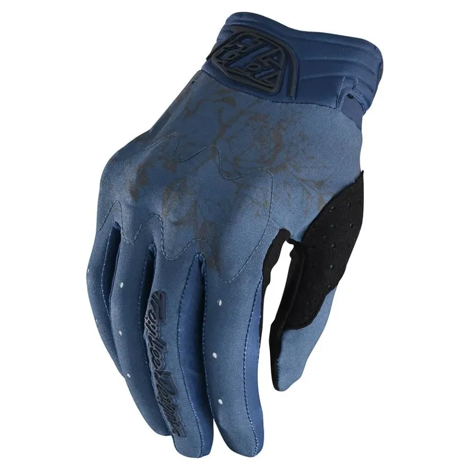 Troy Lee Designs Gambit Floral guanti moto donna blu con protezione
