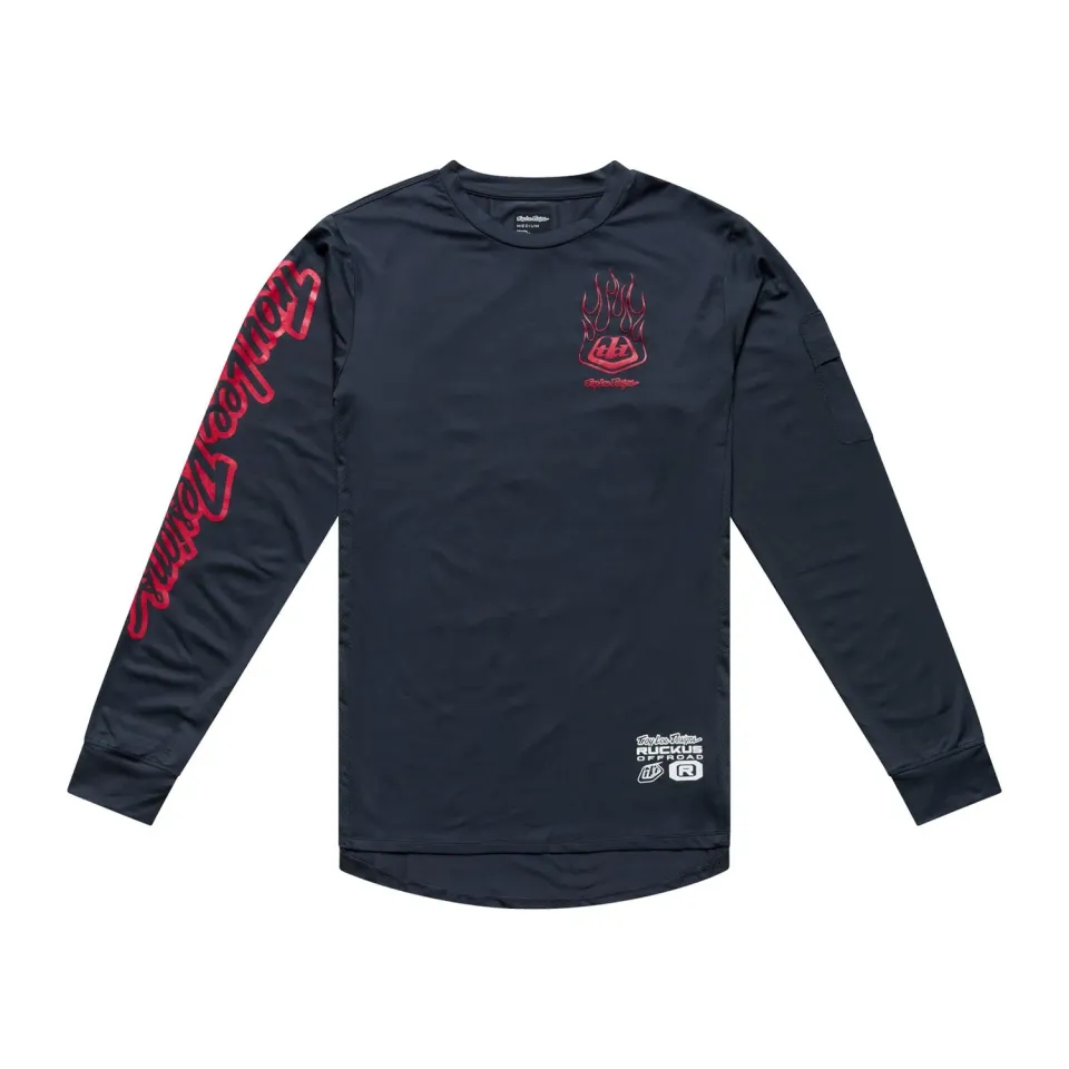 Troy Lee Designs Ruckus Flamz maglia moto Carbon