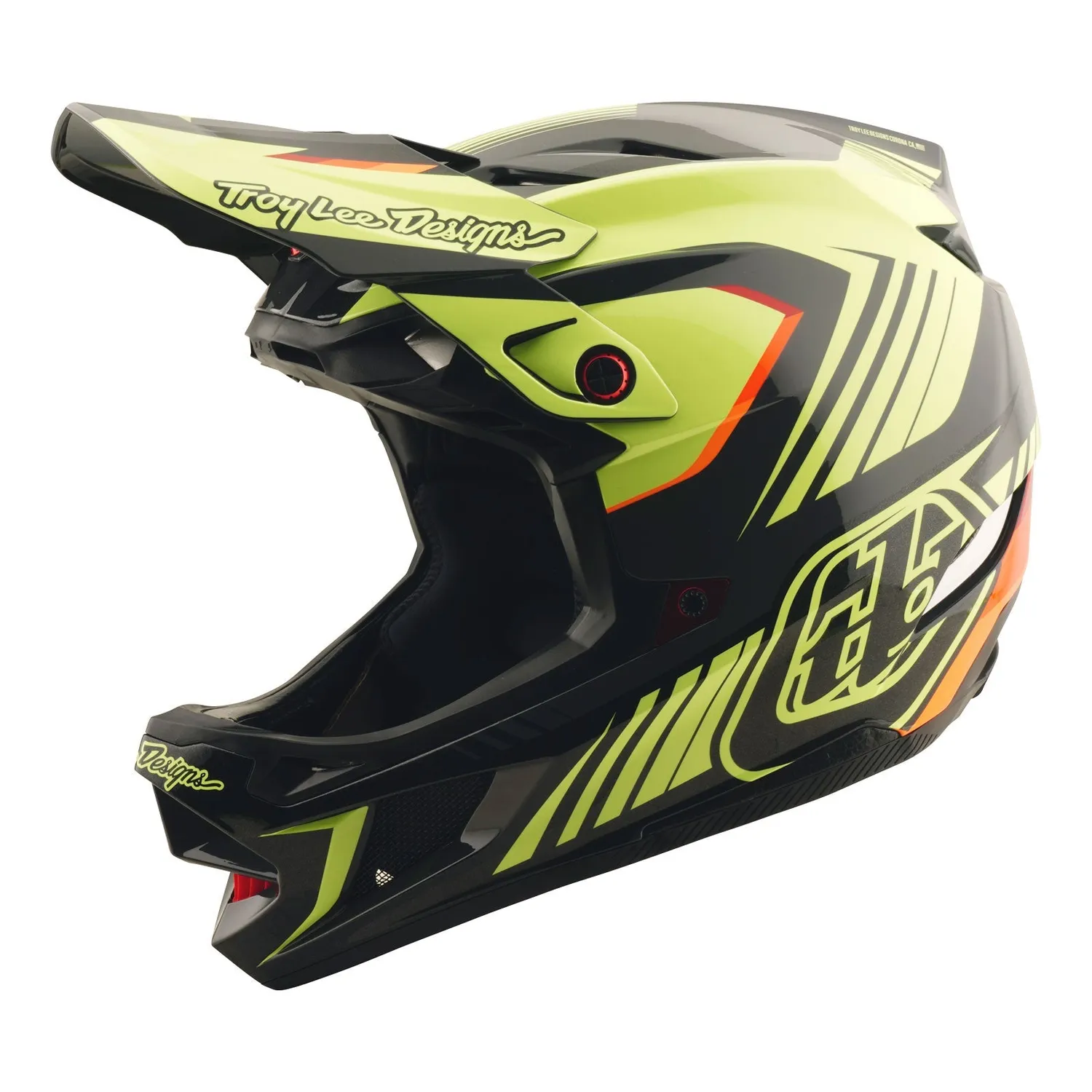 Troy Lee Designs D4 Polyacrylite casco bici Black Yellow MIPS