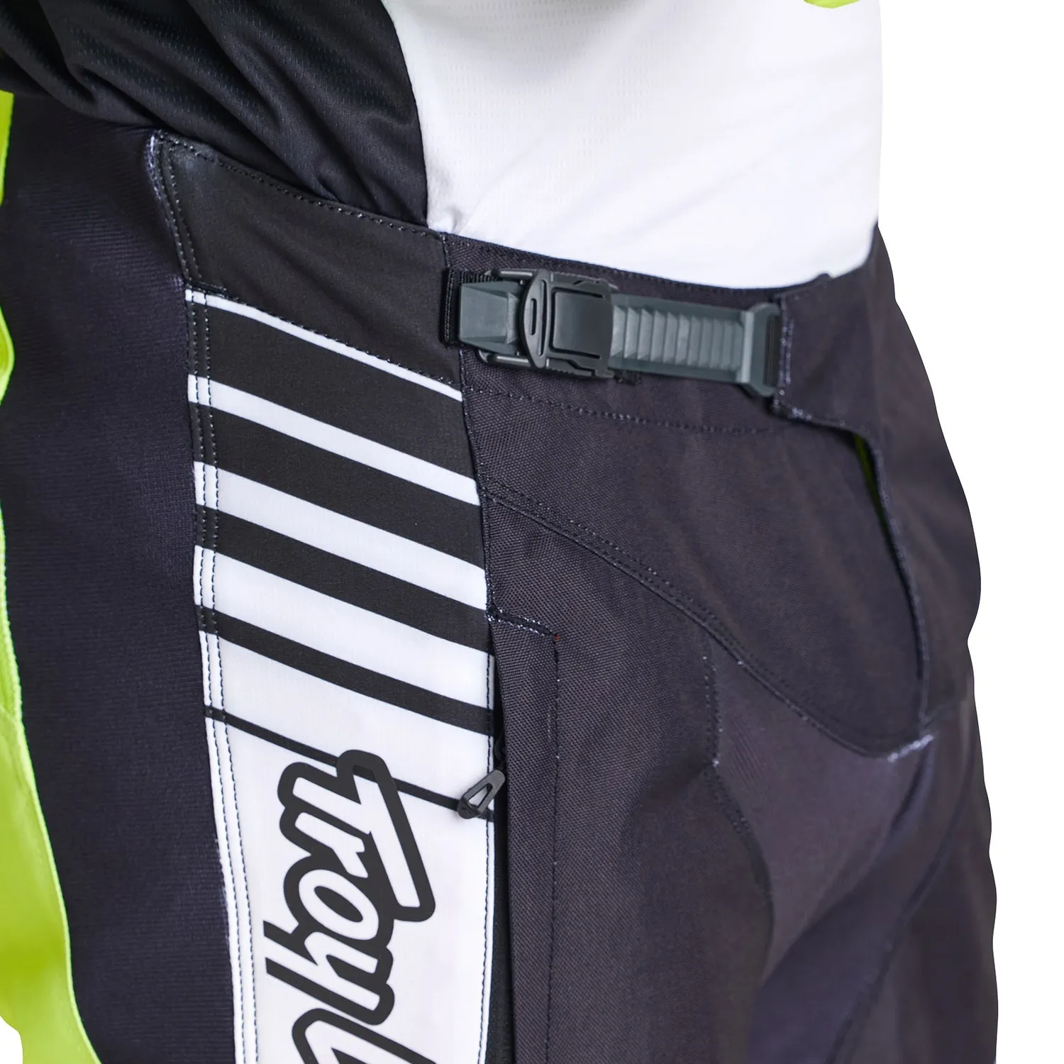 Troy Lee Designs GP Pro Pant Blends pantaloni moto White Glo Red rinforzati