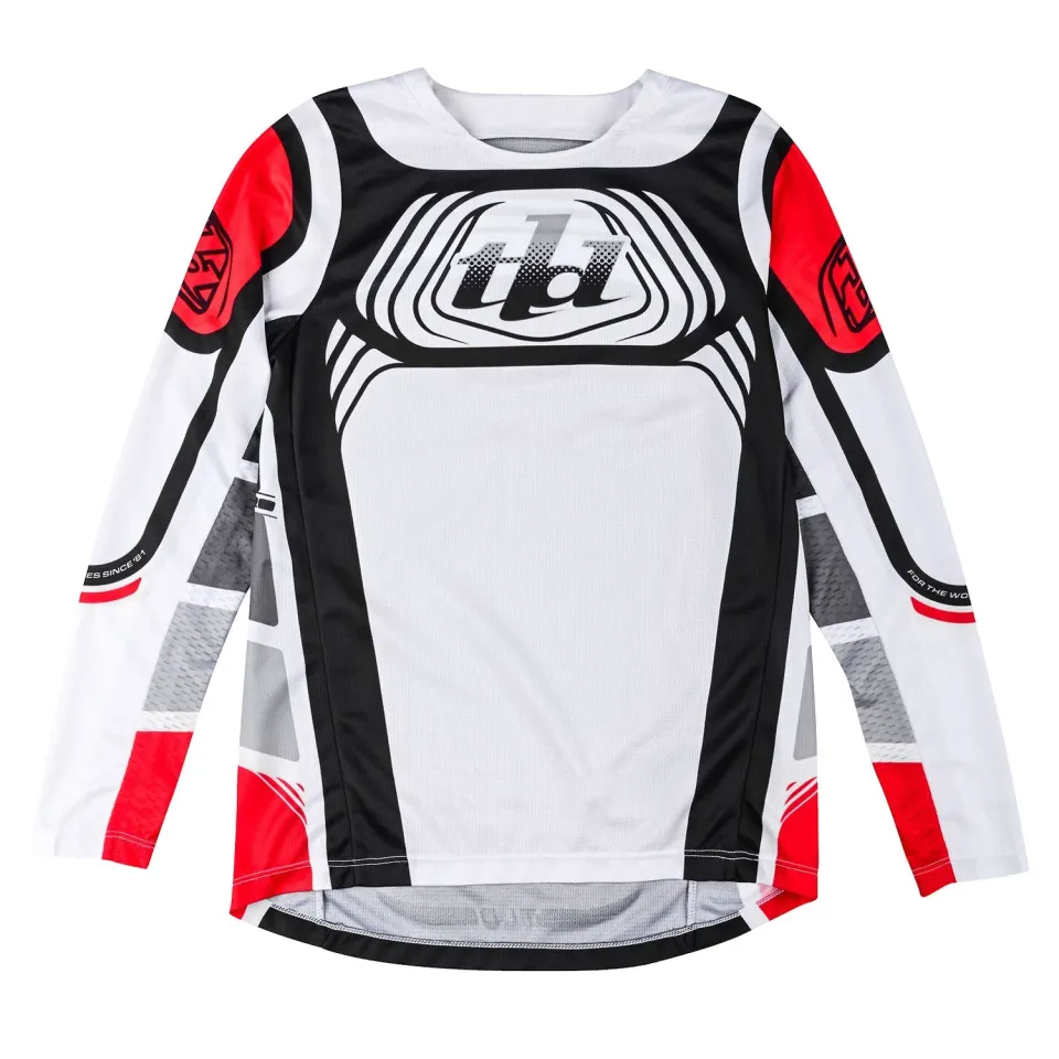 Troy Lee Designs GP Pro Wavez maglia moto bambino bianco rosso