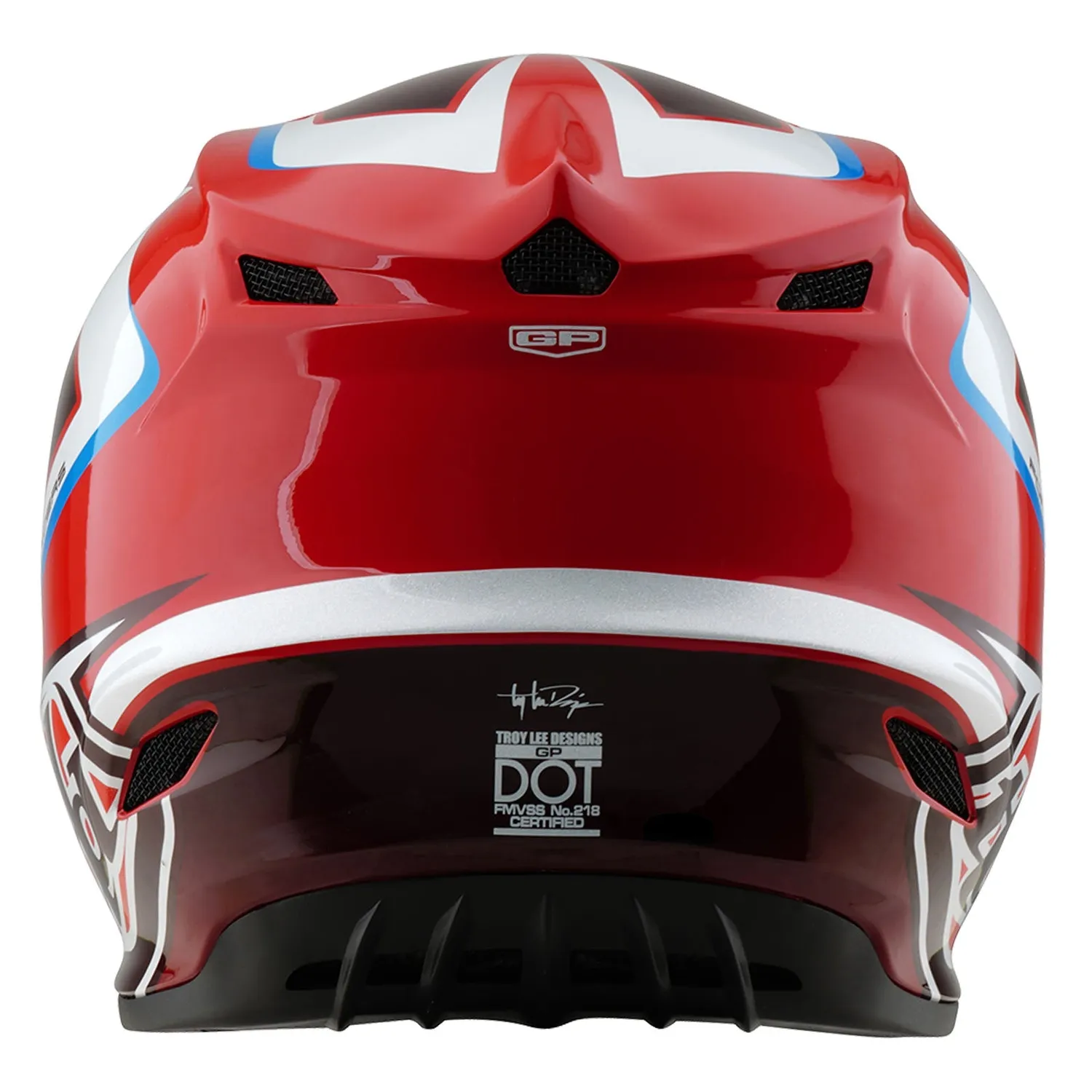 Troy Lee Designs GP Shutter casco moto rosso ventilato