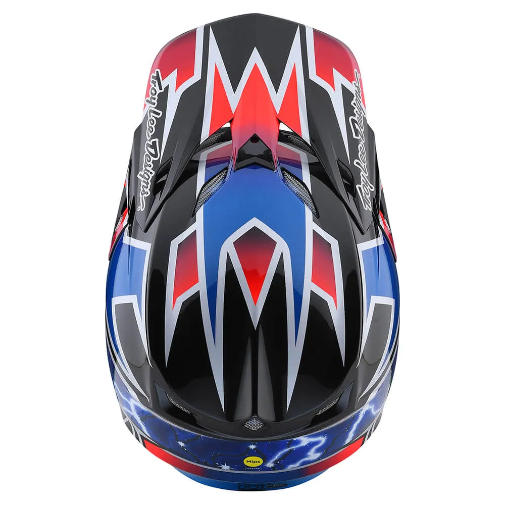 Troy Lee Designs SE5 Composite Lightning casco cross blu MIPS