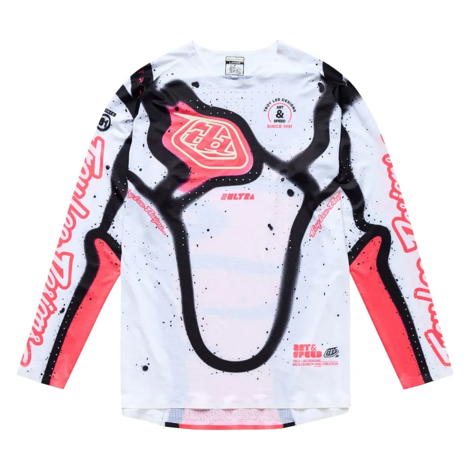 Troy Lee Designs SE Ultra maglia moto White Infra Red