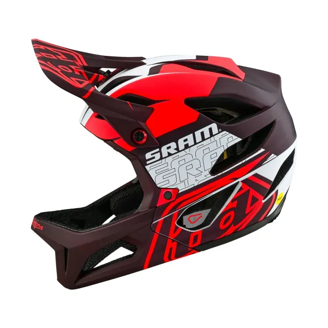 Troy Lee Designs Stage W/MIPS SRAM Vector casco bici rosso