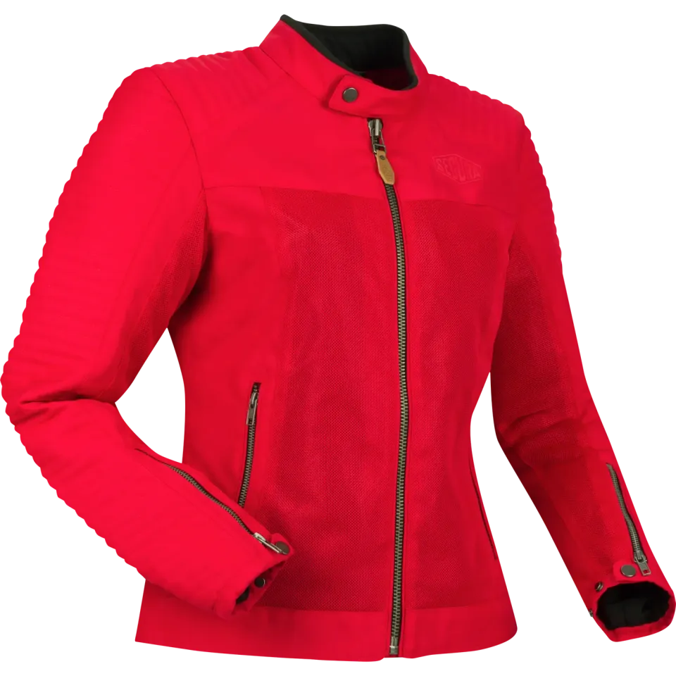 Segura Lady Dikinson Giubbotto Moto Rosso Tessuto Donna