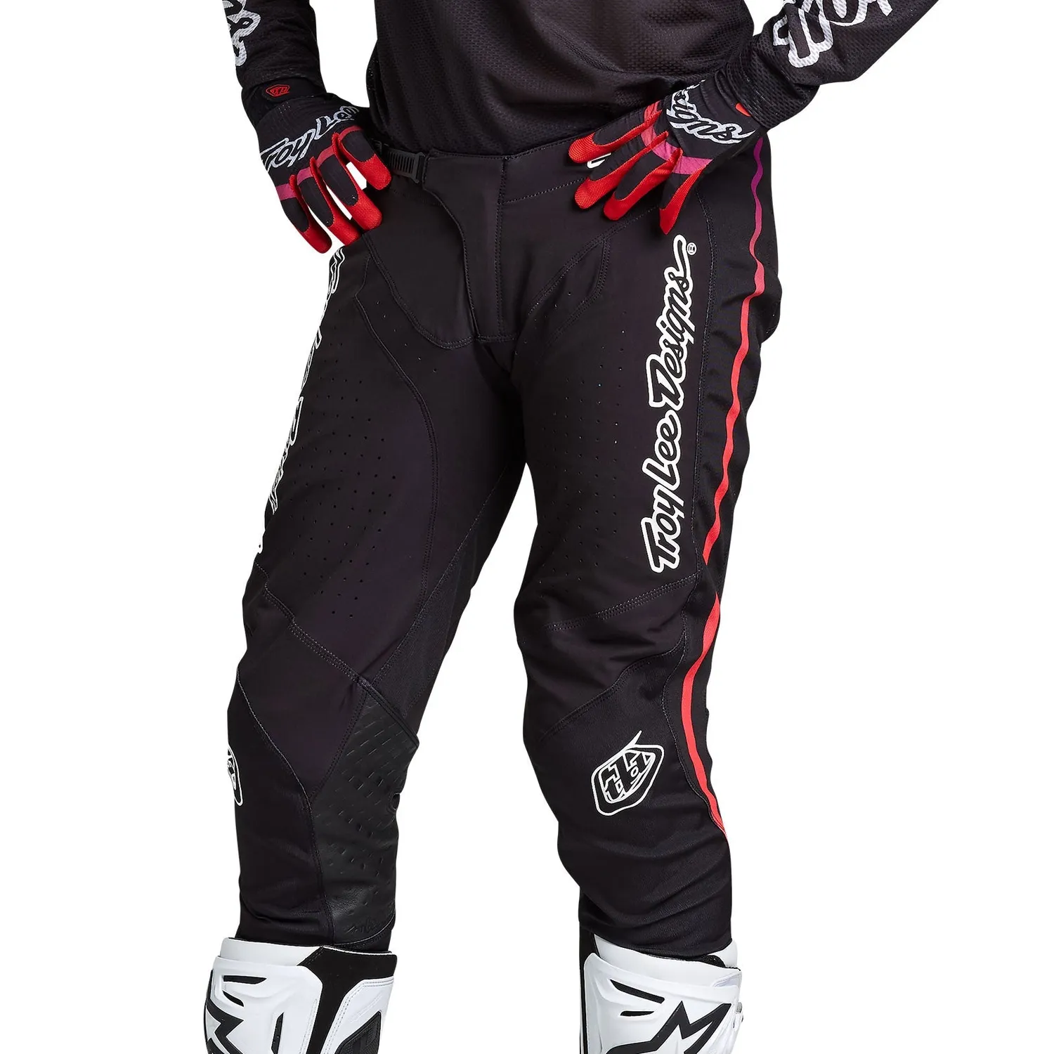 Troy Lee Designs SE Pro pantaloni moto neri Pinned