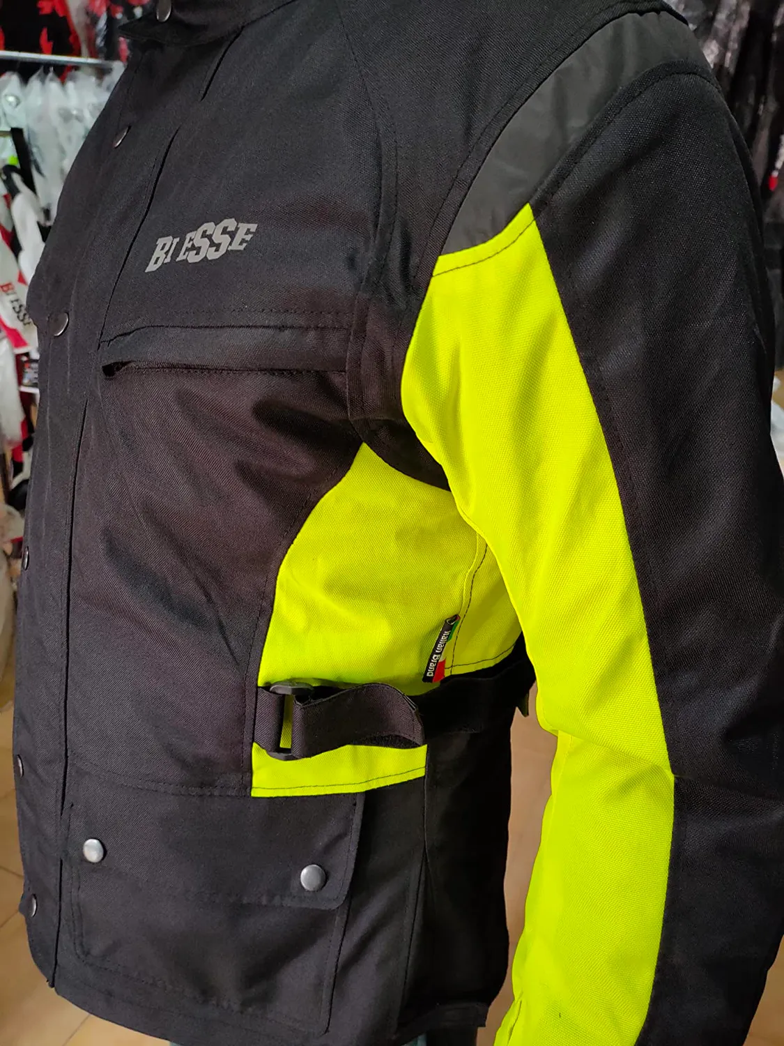 Bi Esse Giacca Moto Cordura Impermeabile 4XL Nero