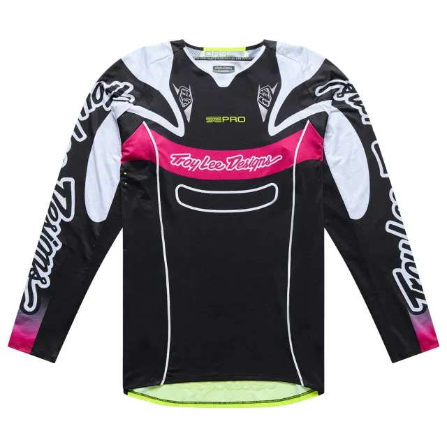 Troy Lee Designs SE Pro Salvo maglia moto Black White elasticizzata