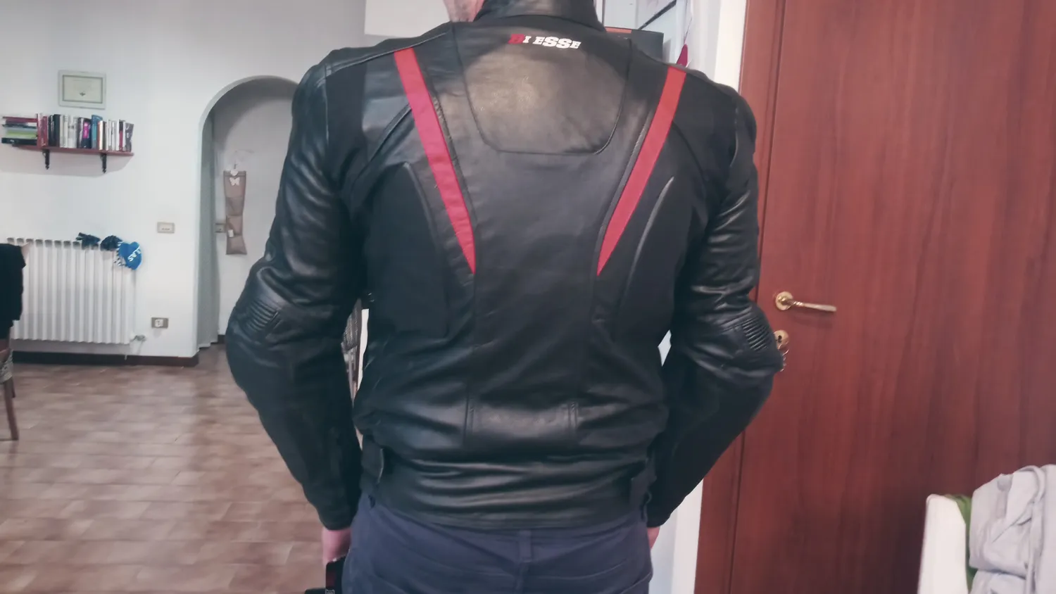 Bi Esse Giacca Moto Pelle Uomo M Nera con Protezioni