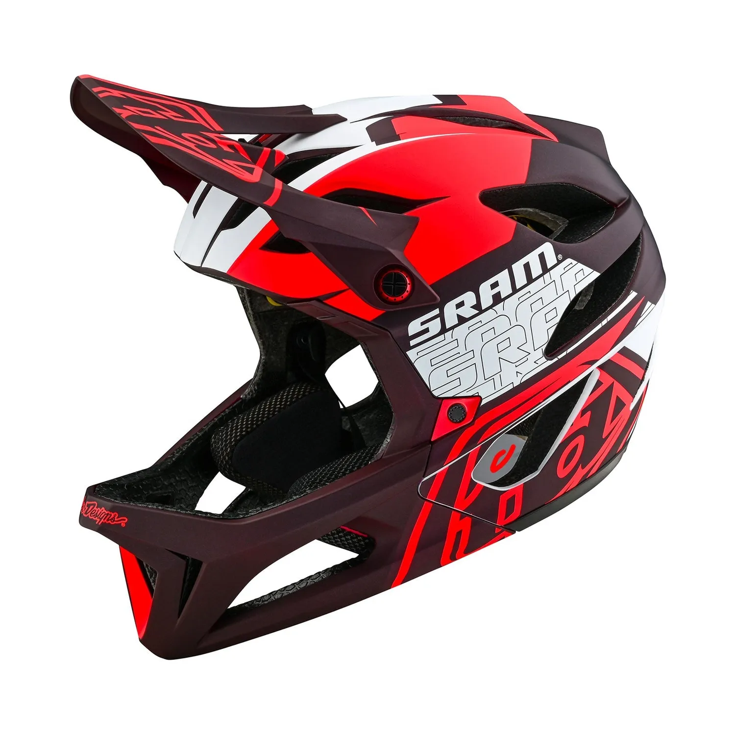 Troy Lee Designs Stage W/MIPS SRAM Vector casco bici rosso