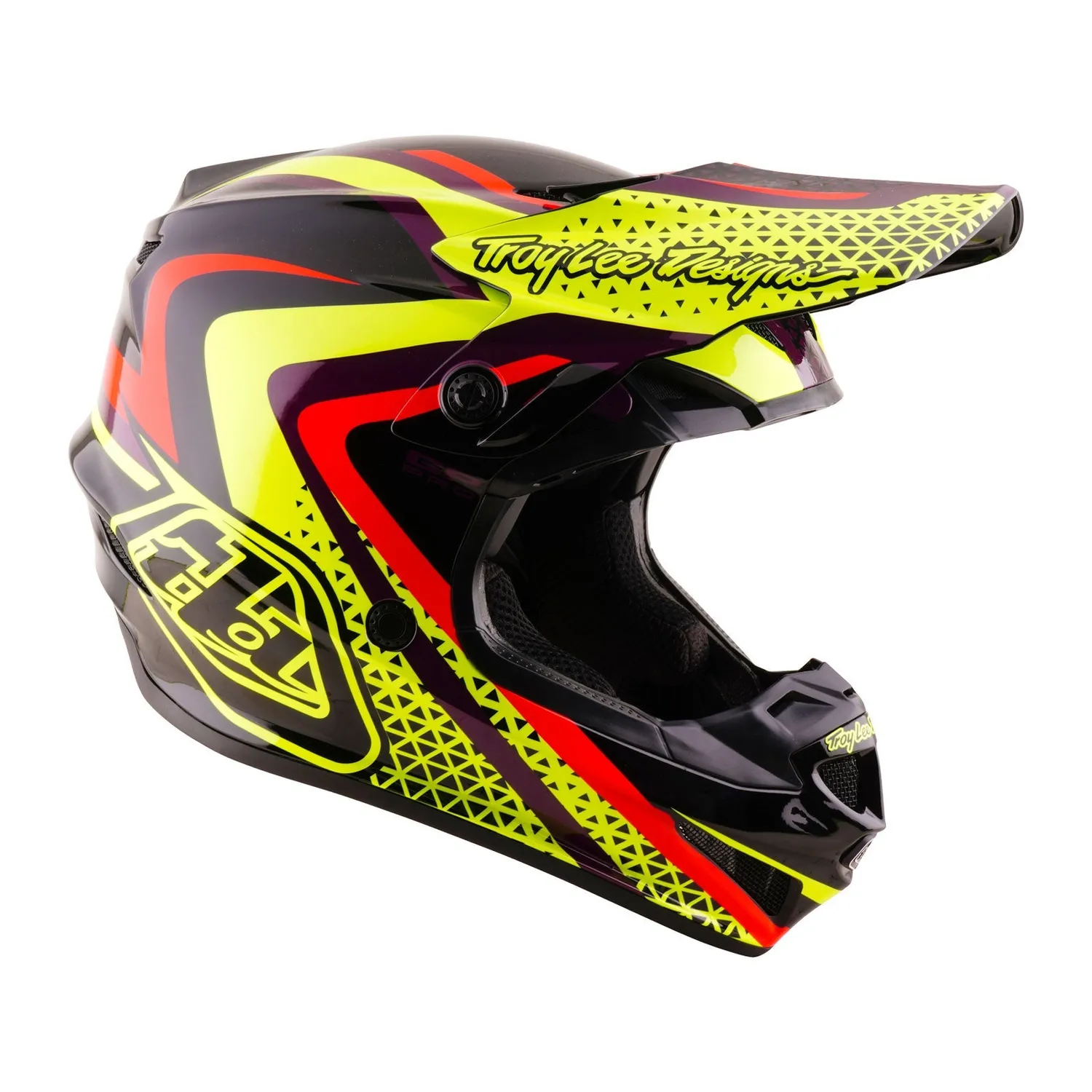 Troy Lee Designs GP Pro casco moto bambino Pulse nero giallo MIPS