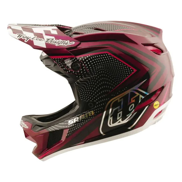 Troy Lee Designs D4 Carbon MIPS casco Radioscape nero mora