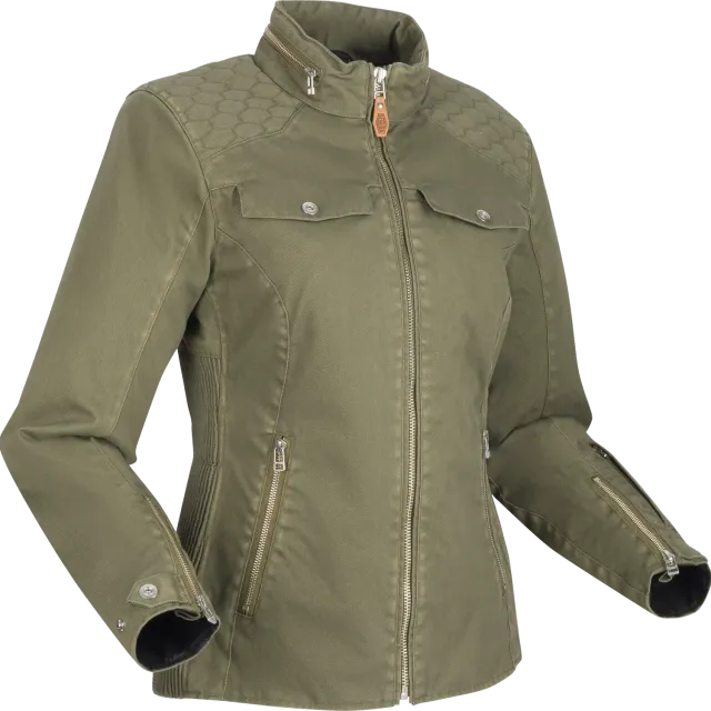 Segura Lady Bahia Giacca Moto Kaki Impermeabile