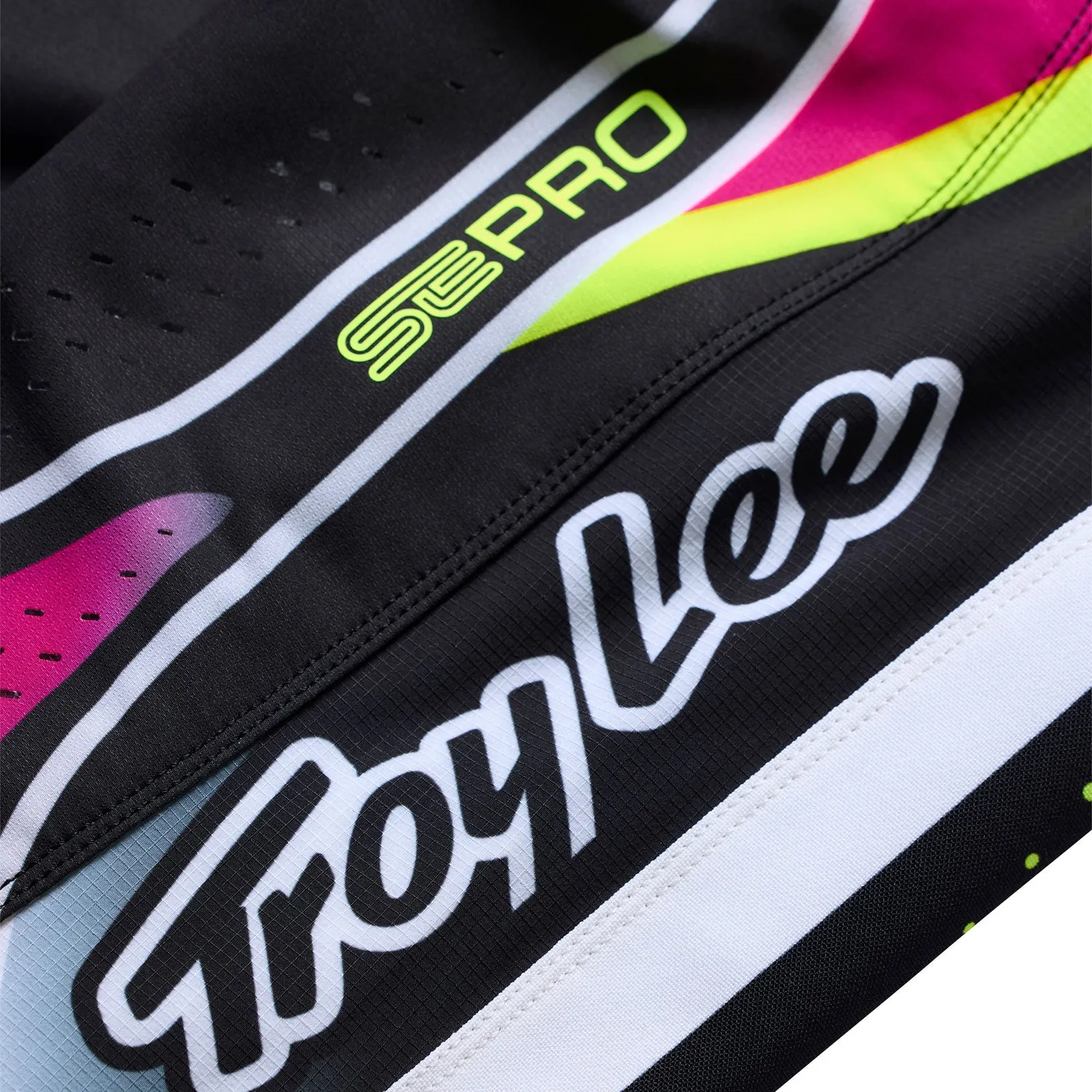 Troy Lee Designs SE Pro Salvo pantaloni moto bimbo nero bianco