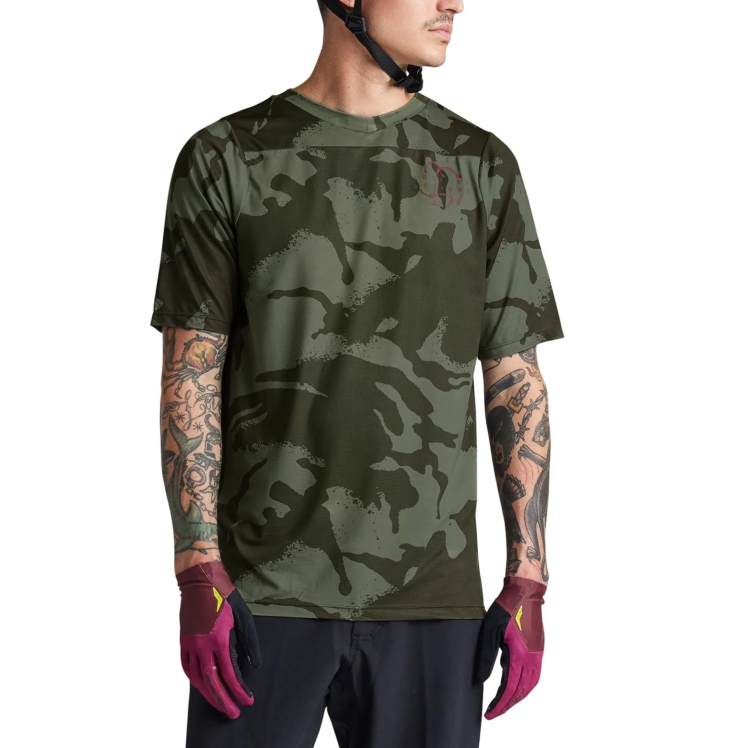 Troy Lee Designs Skyline Shadow Camo maglia mtb Olive