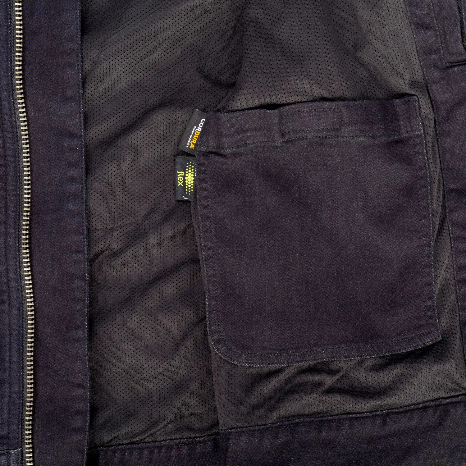 Segura Hunky giacca moto Nero denim Cordura elasticizzato