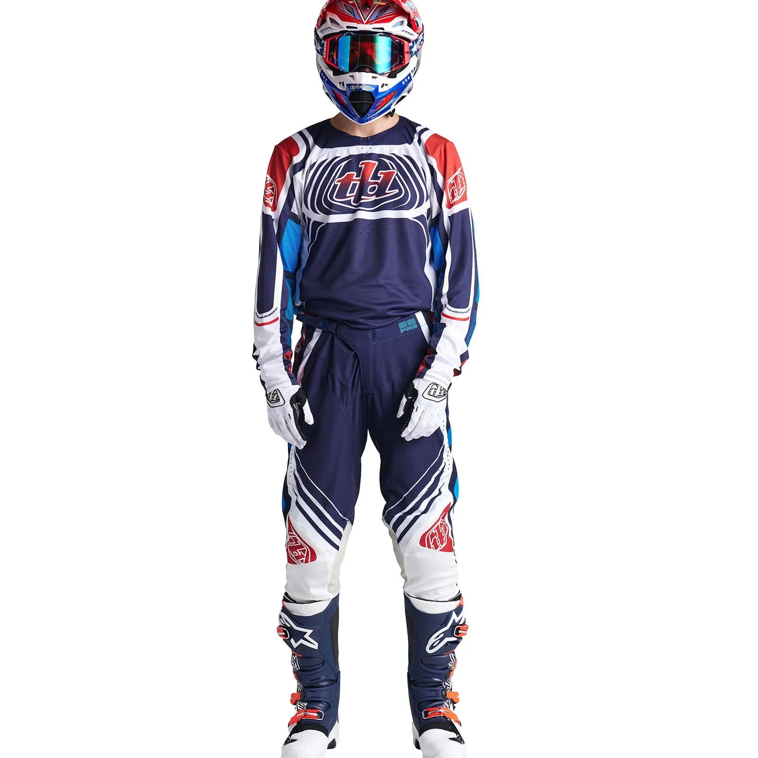 Troy Lee Designs SE Pro maglia moto Wavez Navy Red
