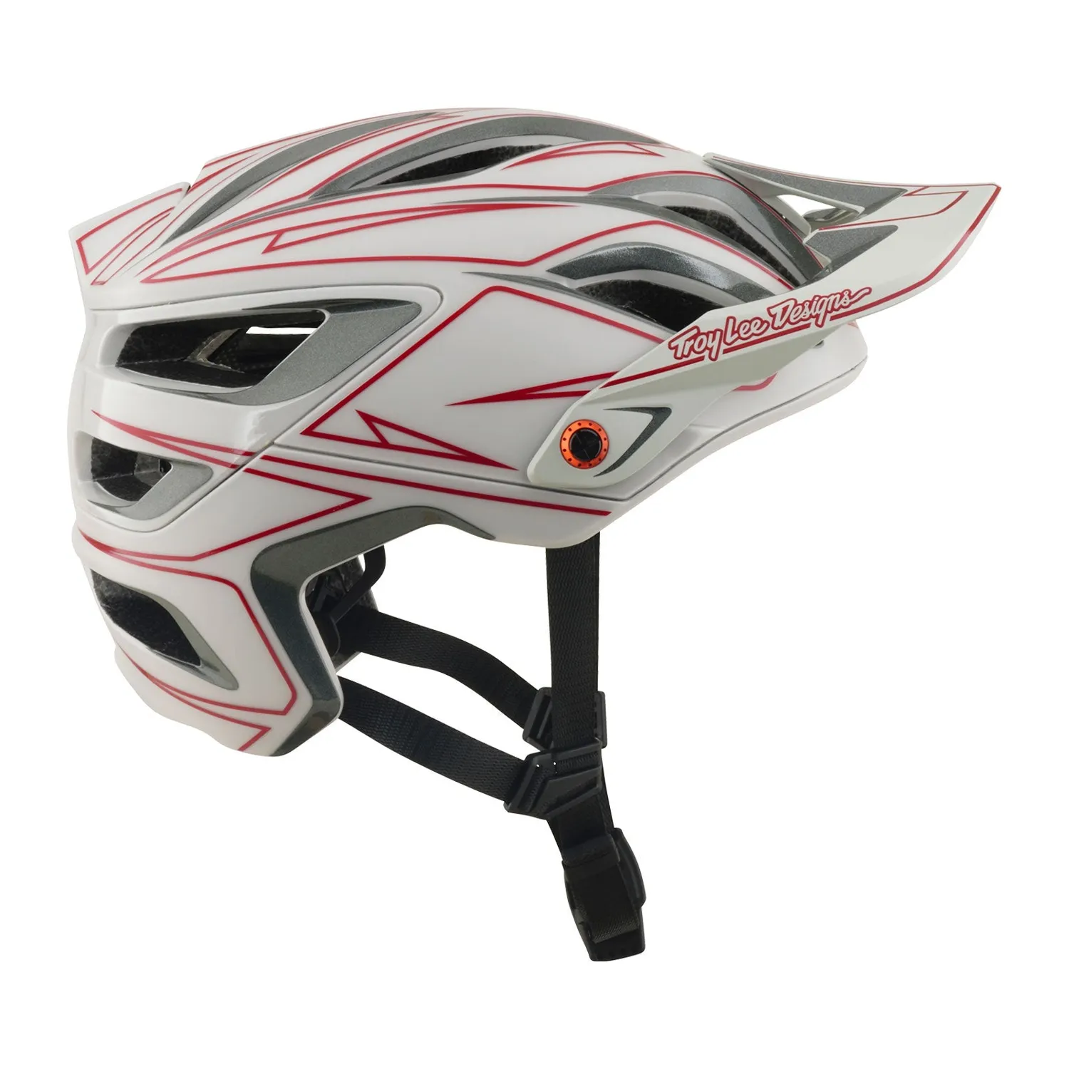 Troy Lee A3 Pinstripe casco bici grigio MIPS