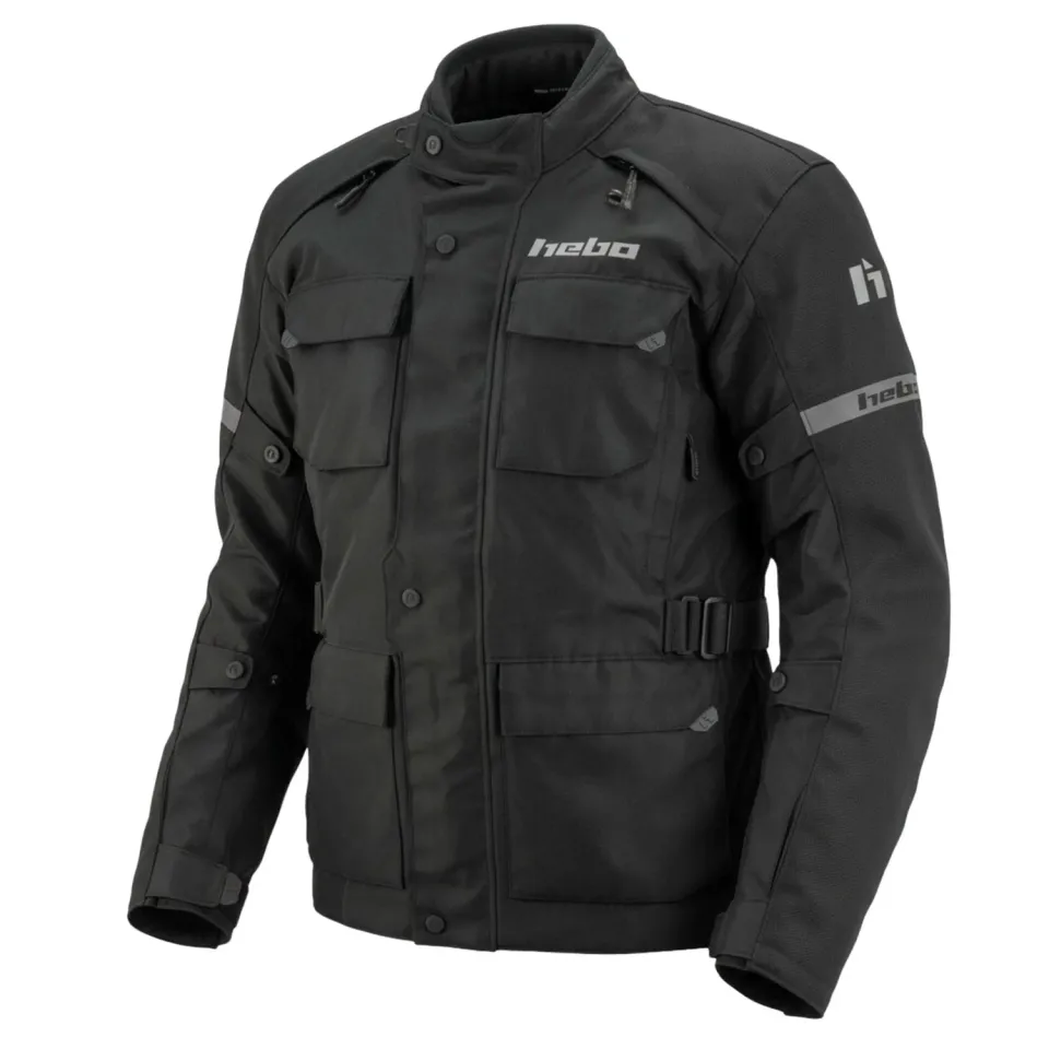 Hebo DS Explorer giacca moto nera impermeabile