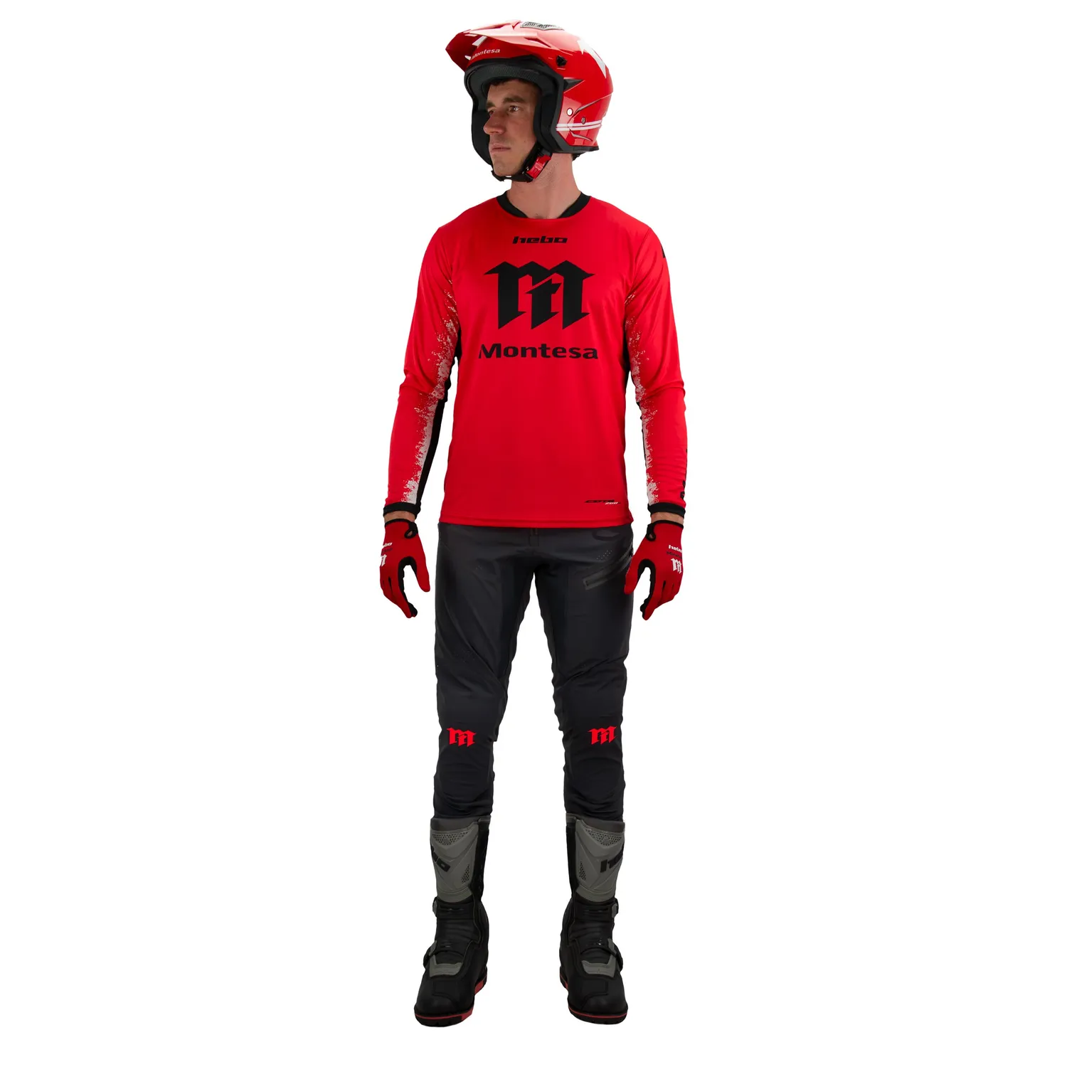 Hebo Tech Montesa Classic pantaloni trial rossi ventilati