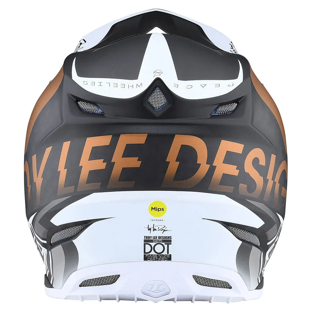 Troy Lee Designs SE5 Carbon Qualifier White Bronze casco cross