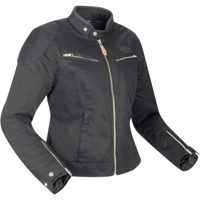 Segura Lady Tina giacca moto donna Nero Serica impermeabile