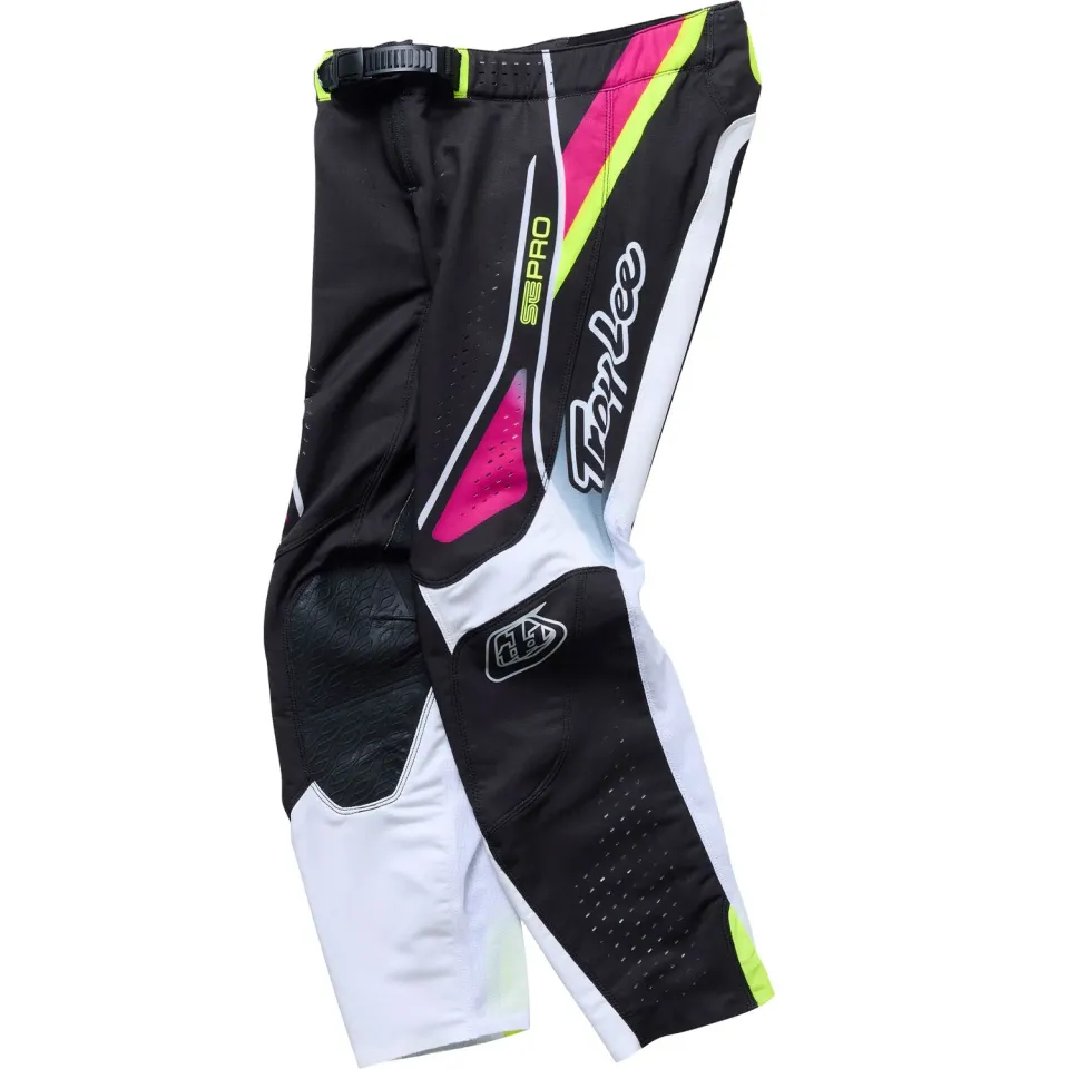 Troy Lee Designs SE Pro Salvo pantaloni moto bimbo nero bianco