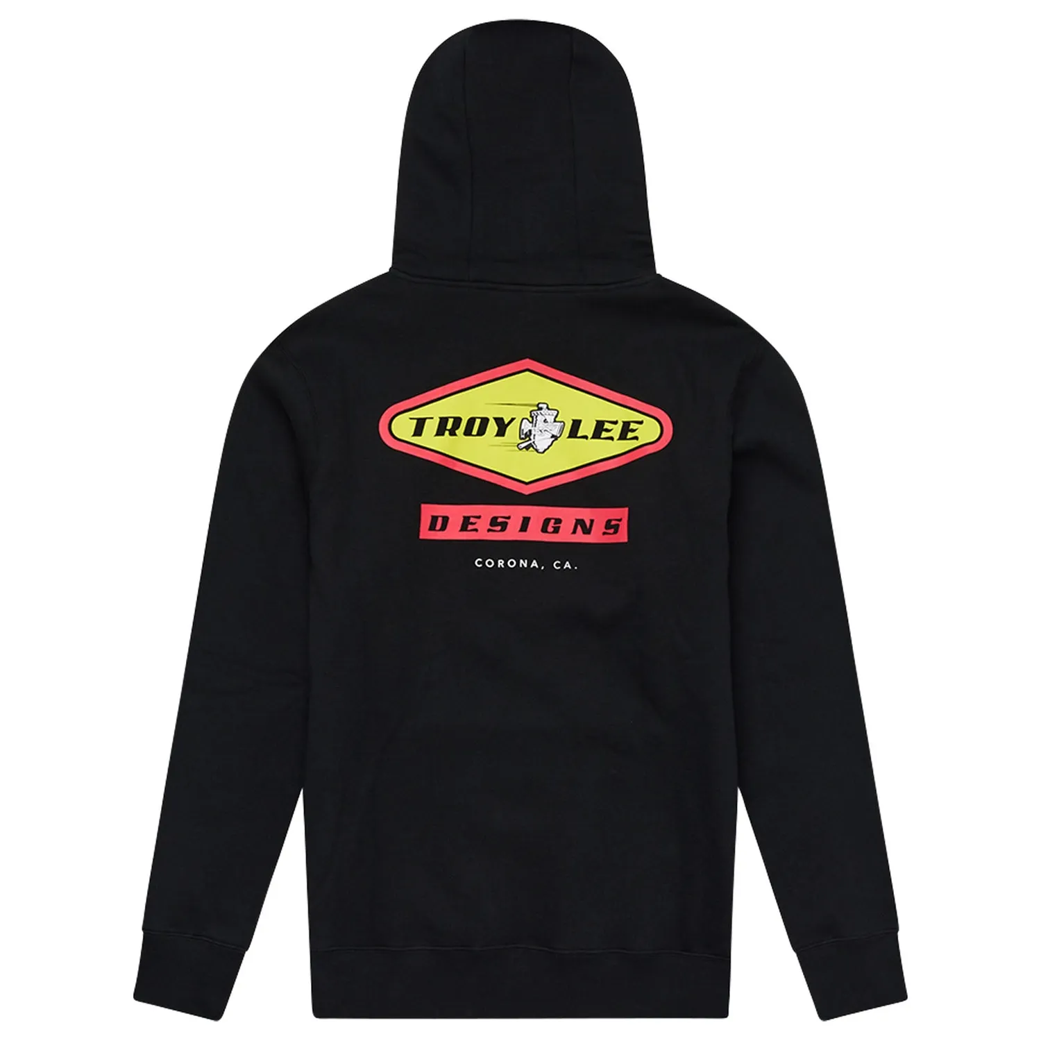Troy Lee Designs Carb felpa cappuccio uomo Black pullover