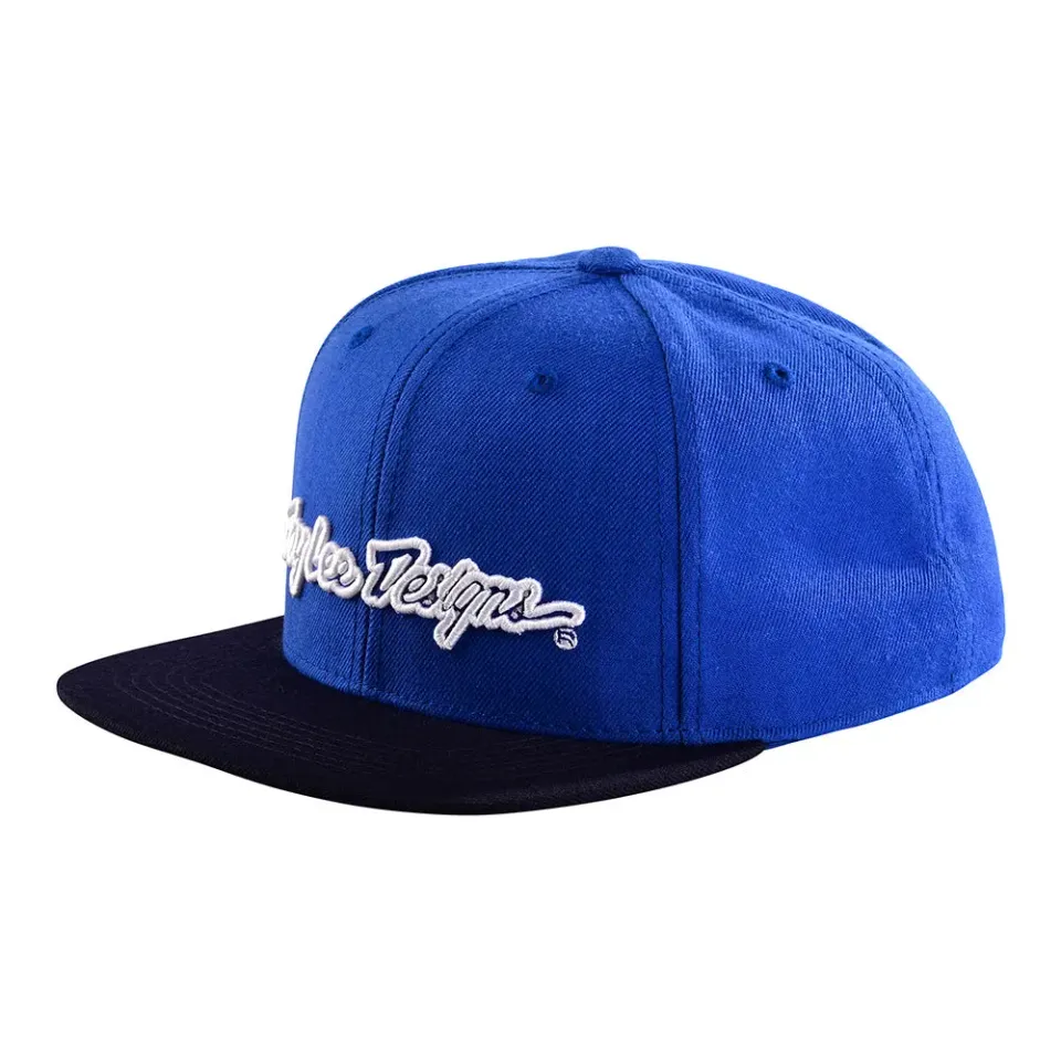 Troy Lee Designs Signature cappellino snapback blu bianco