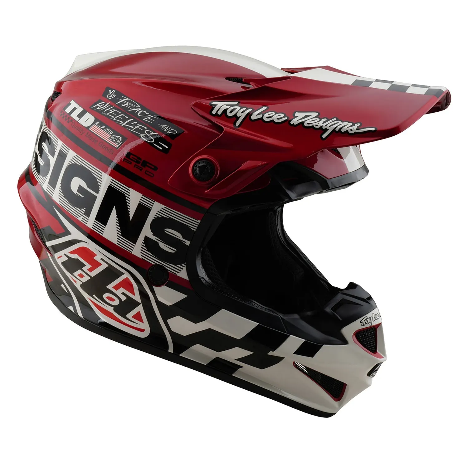 Troy Lee Designs GP Pro casco motocross fifty-50 white red