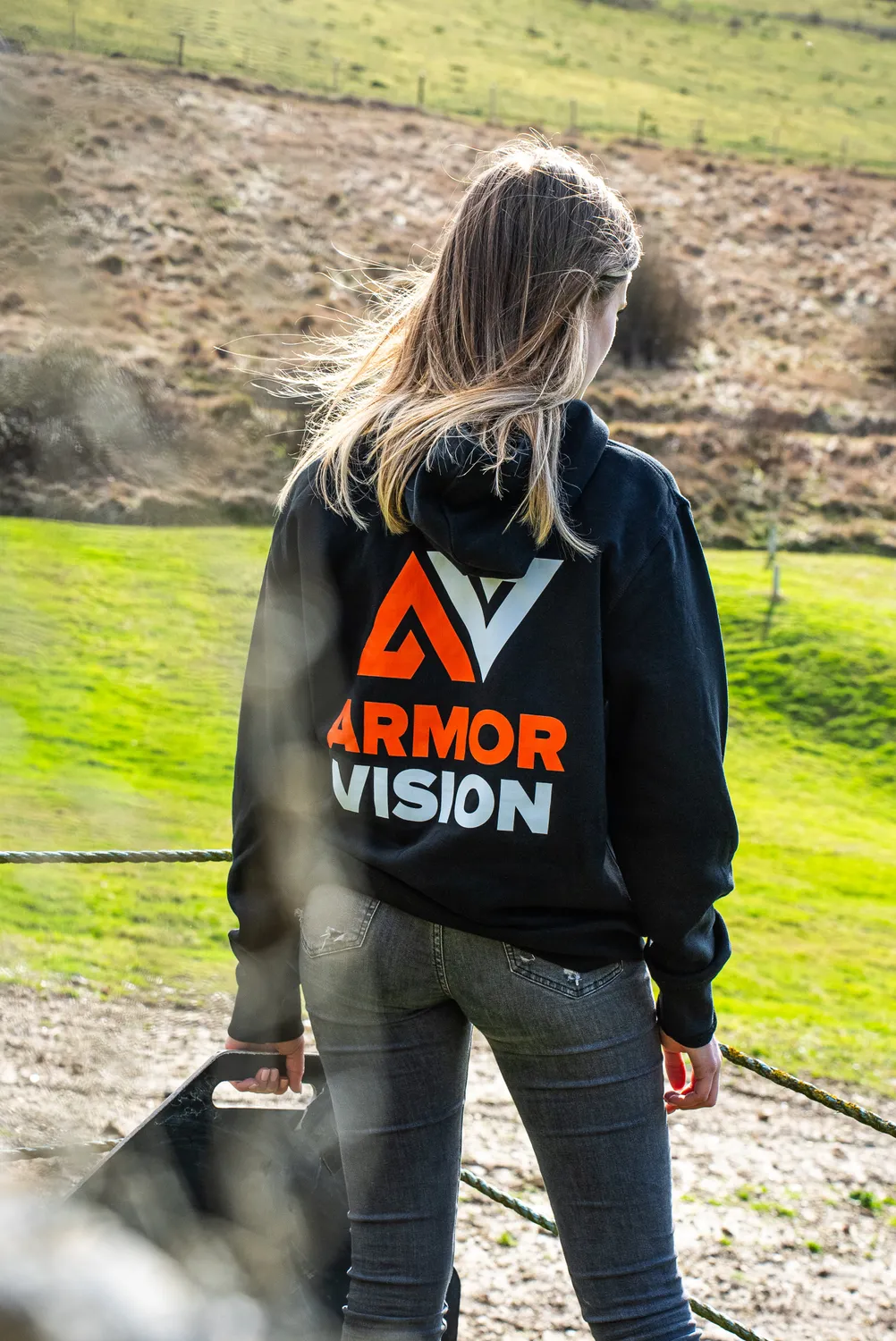 Armor Vision Hoody felpa cappuccio nera calda