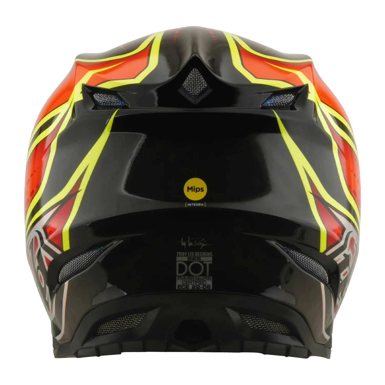 Troy Lee Designs SE5 Carbon casco moto rosso MIPS cross