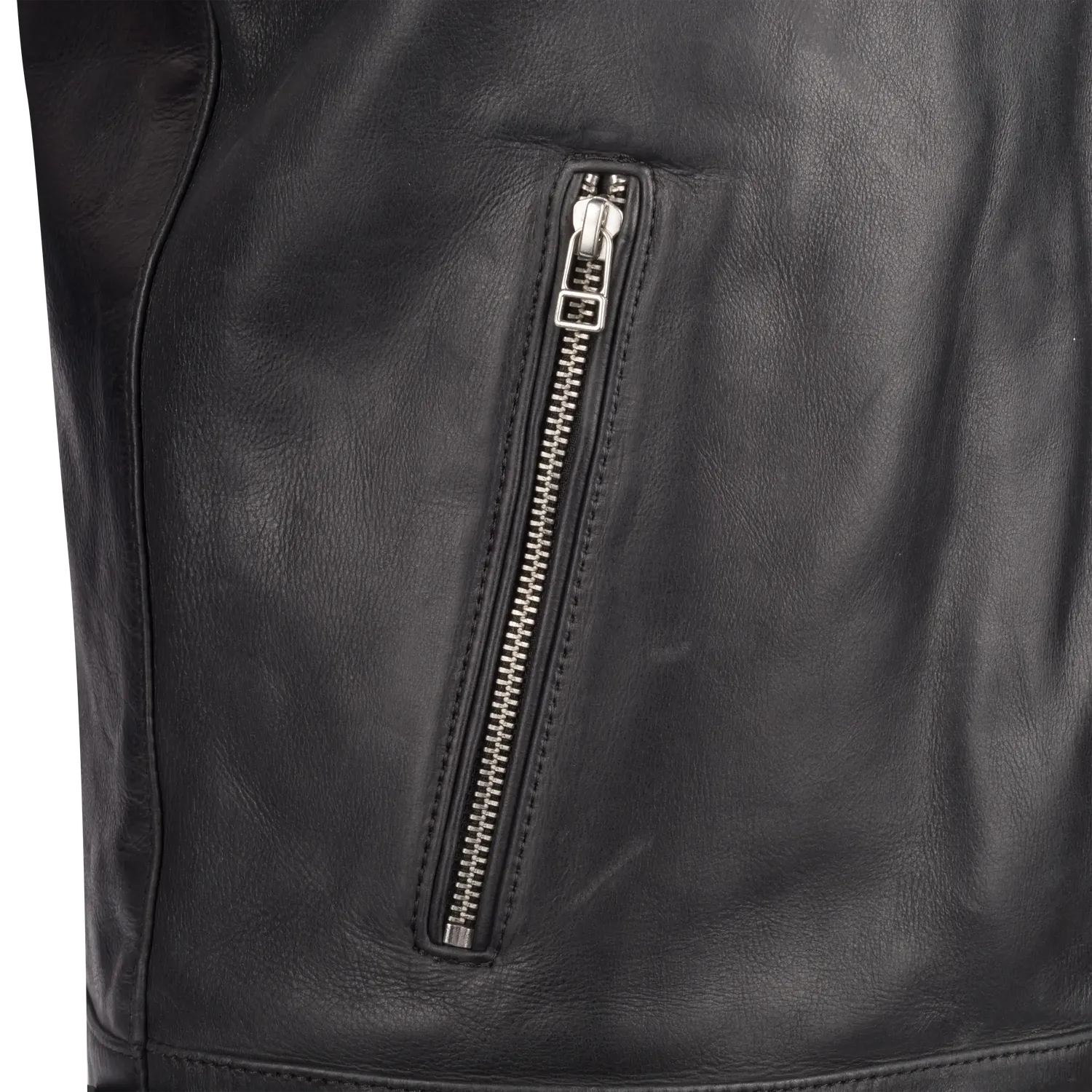 Segura Robby Giacca Pelle Moto Uomo Nero Body Fit