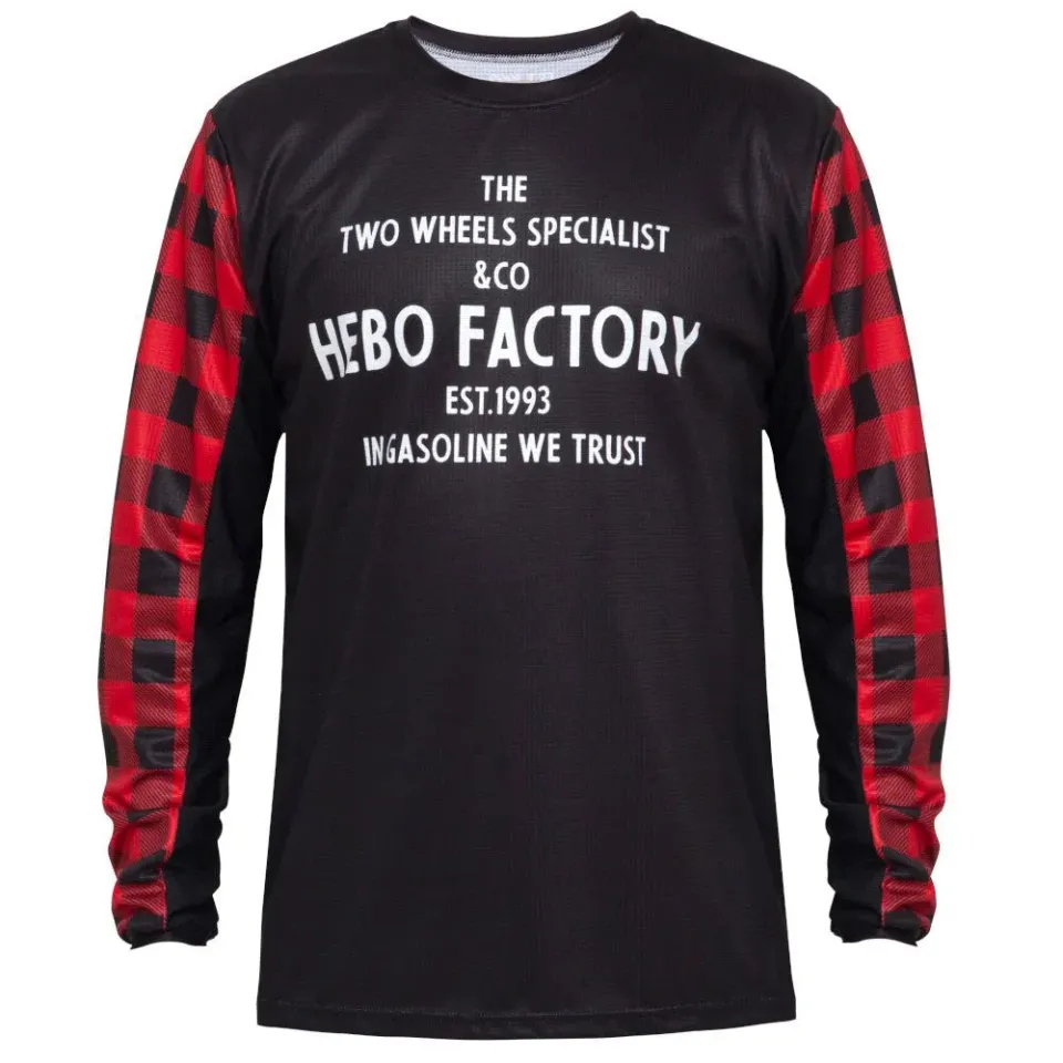 Hebo Stratos Woodsman T-Shirt maglia enduro rossa